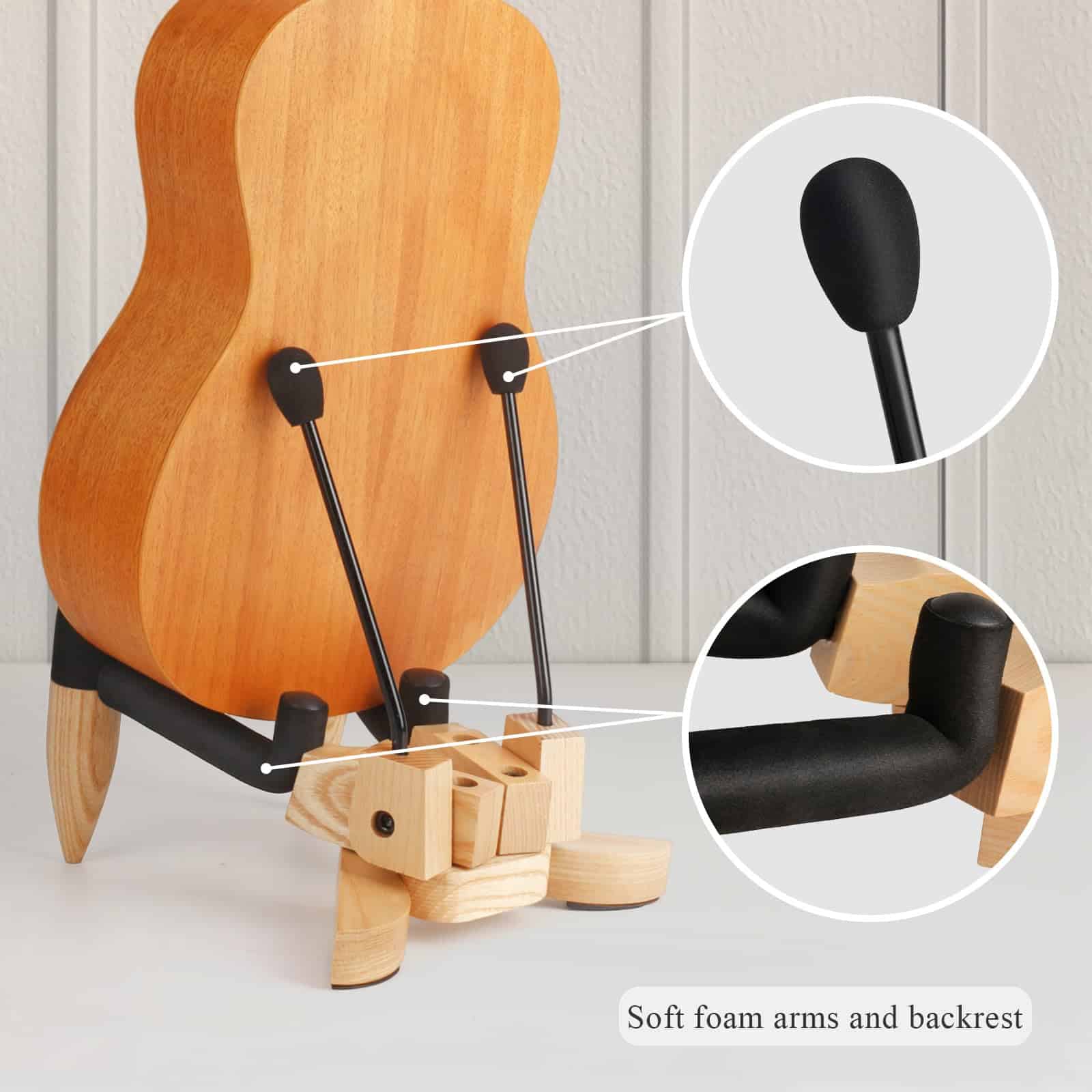 Soporte plegable de madera para Ukulele - Almacenamiento - Imagen 4