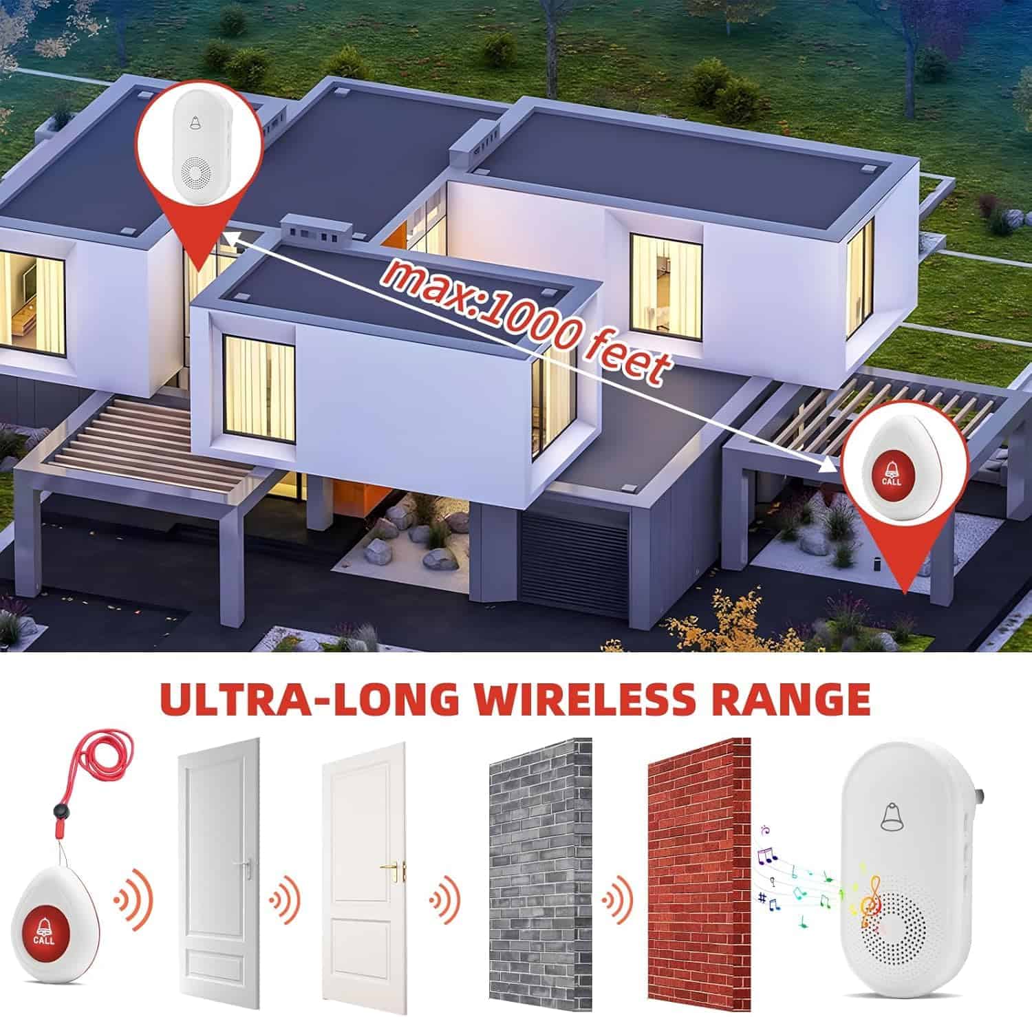 Sistema de Alerta de Emergencia Inalámbrico -Blanco - Imagen 6