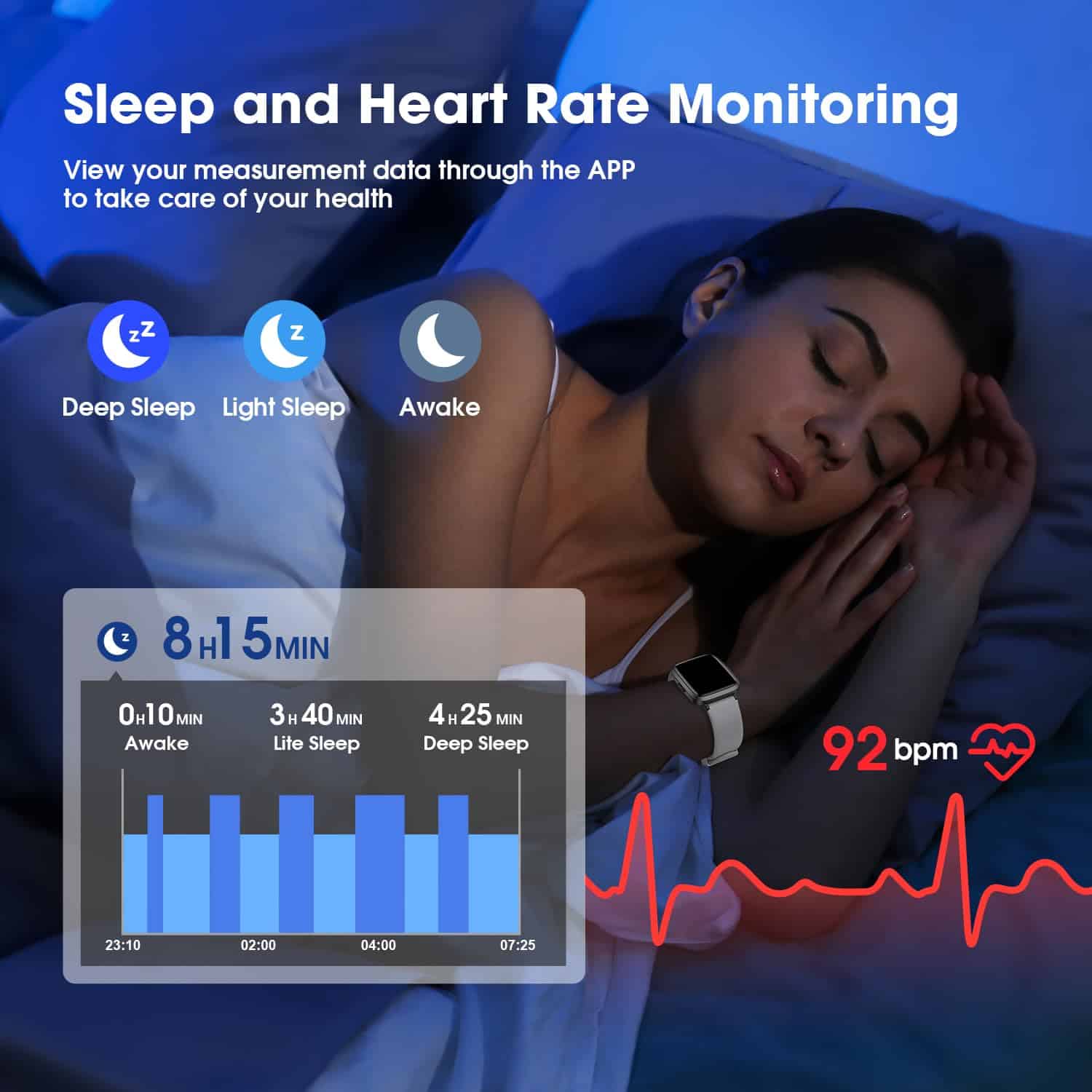 Reloj de Actividad con Monitor de Frecuencia Cardíaca, - Imagen 5
