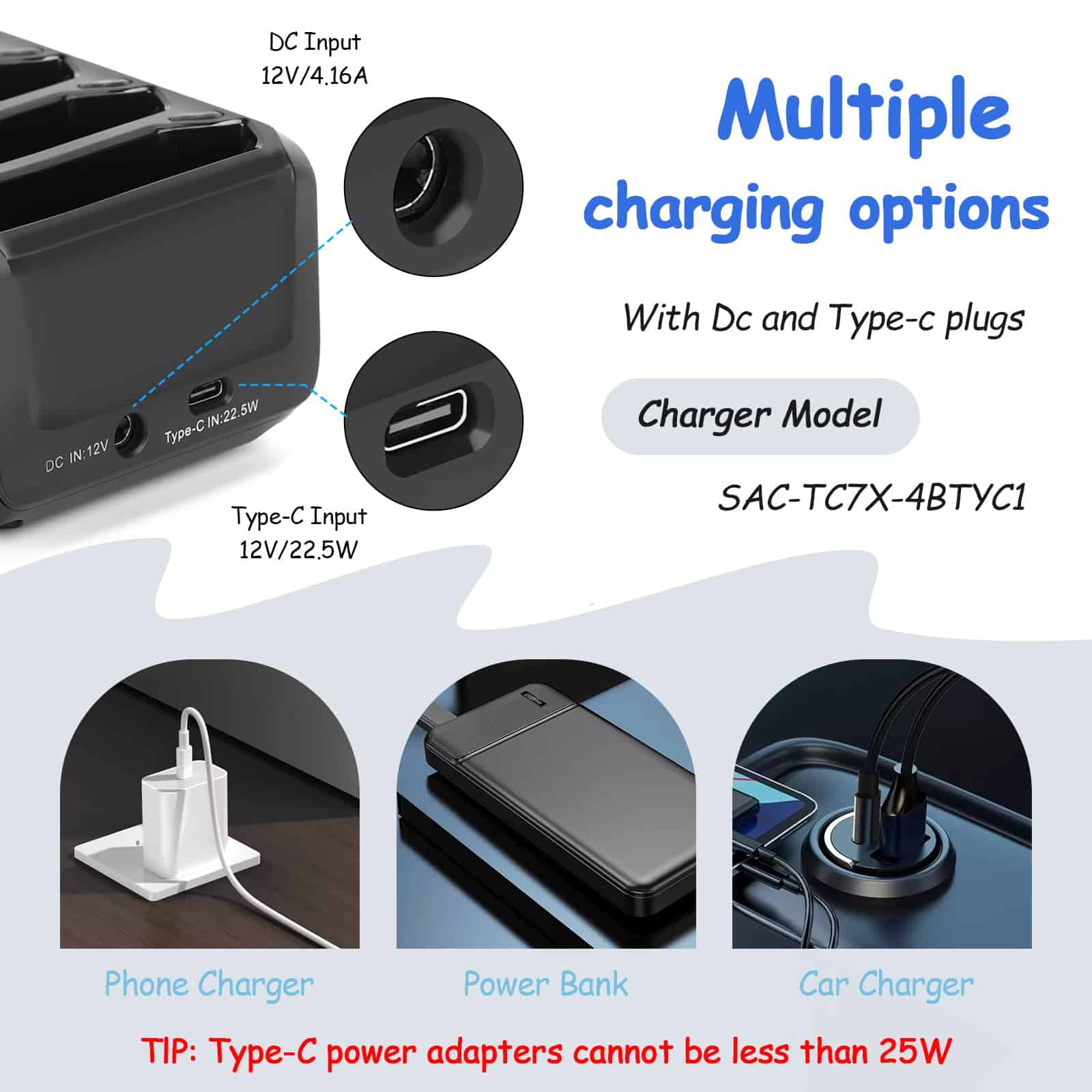 Cargador de baterías de 4 ranuras TC77 para Zebra - - Imagen 6