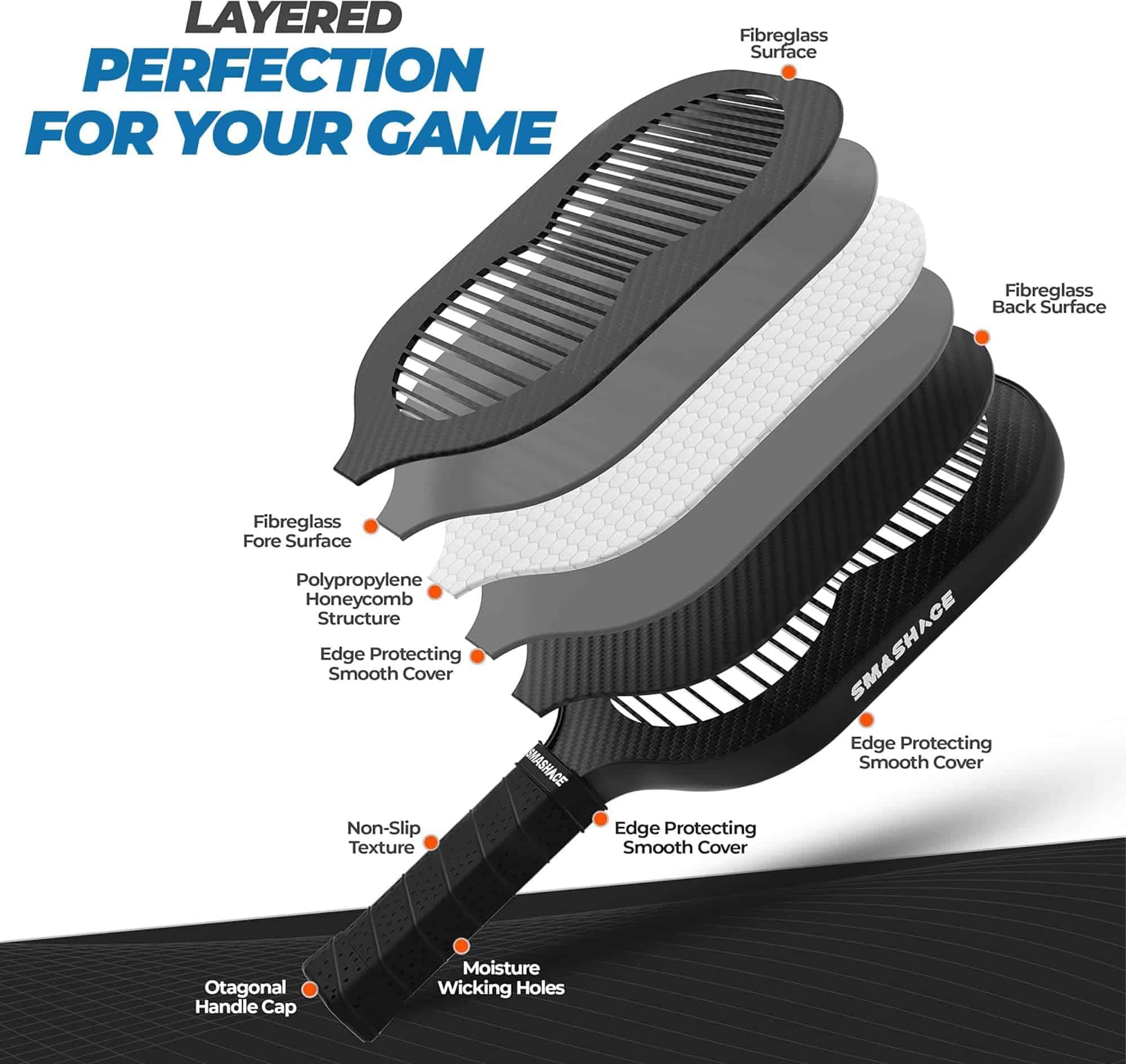 Set de Paletas de Pickleball USAPA Aprobado SmashAce - - Imagen 4
