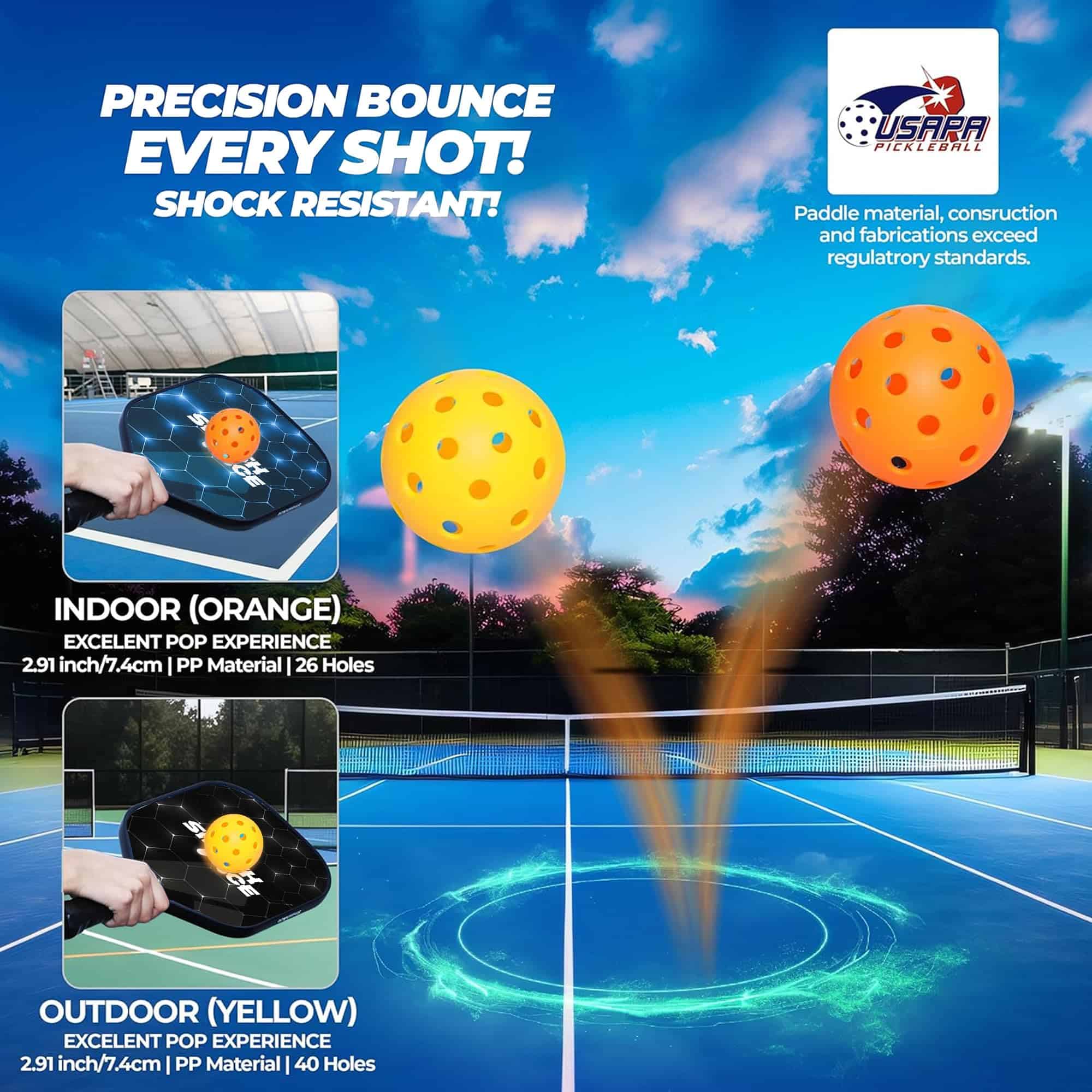 Set de Paletas de Pickleball USAPA Aprobado SmashAce - - Imagen 5