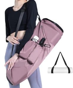 Bolso de yoga Uhawi, con bolsillo para -rosa