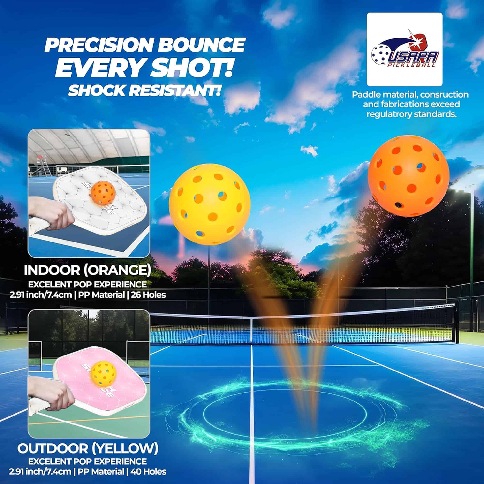 Set de Palas de Pickleball SmashAce Aprobadas por la USAPA - Imagen 5