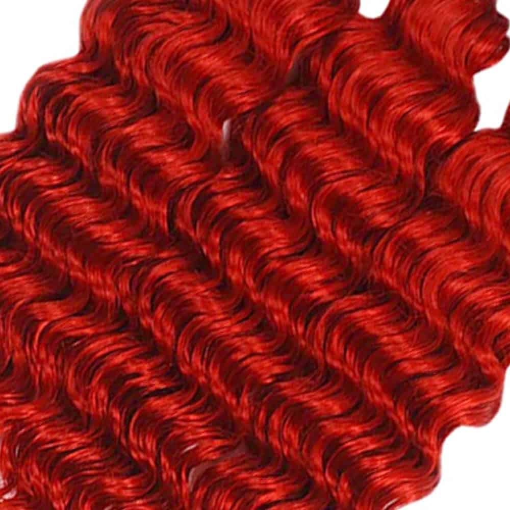 14 16 18 pulgadas Paquetes de Cabello Humano Rojo Ombre - Imagen 6