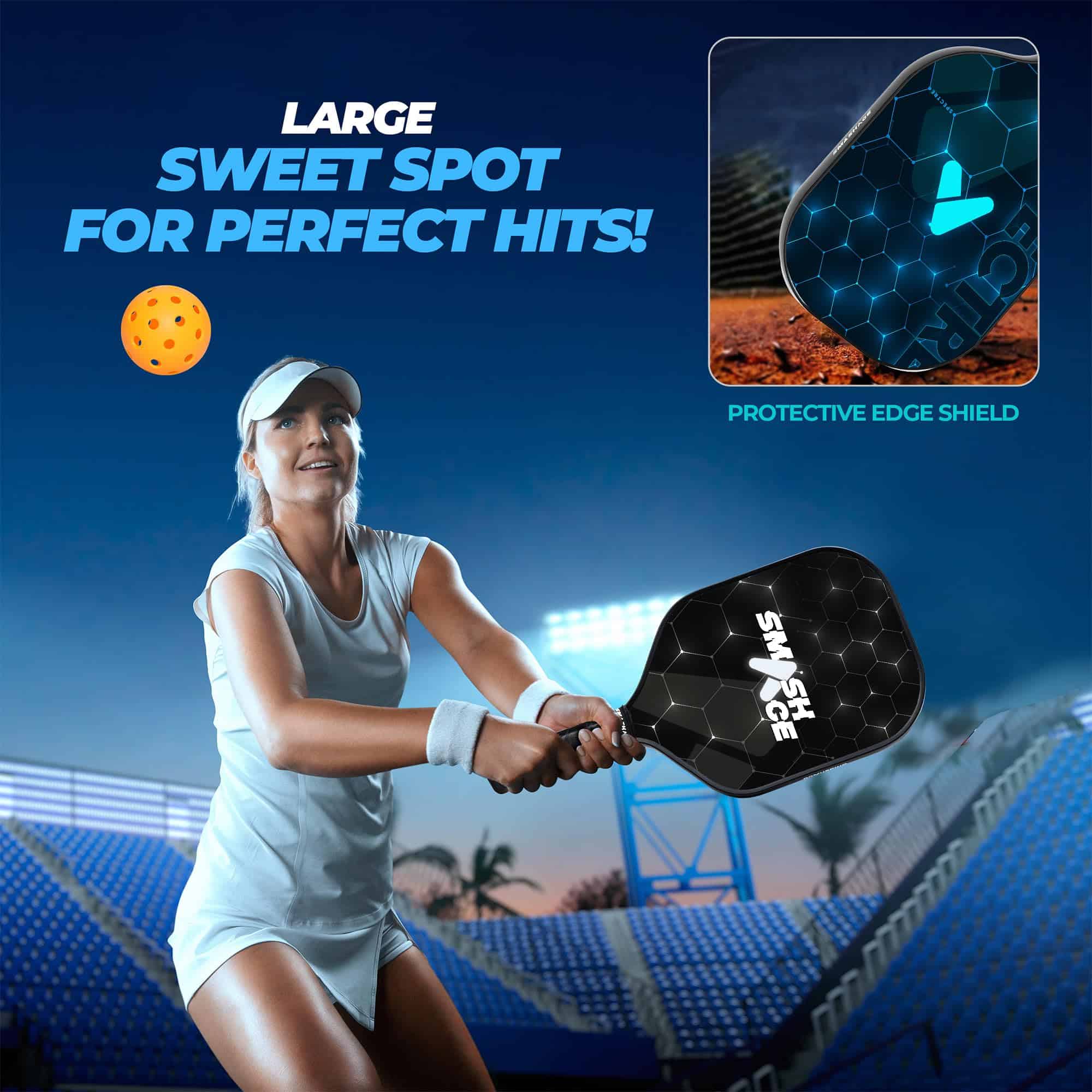 Set de paletas de pickleball SmashAce -Azul y Negro - Imagen 6
