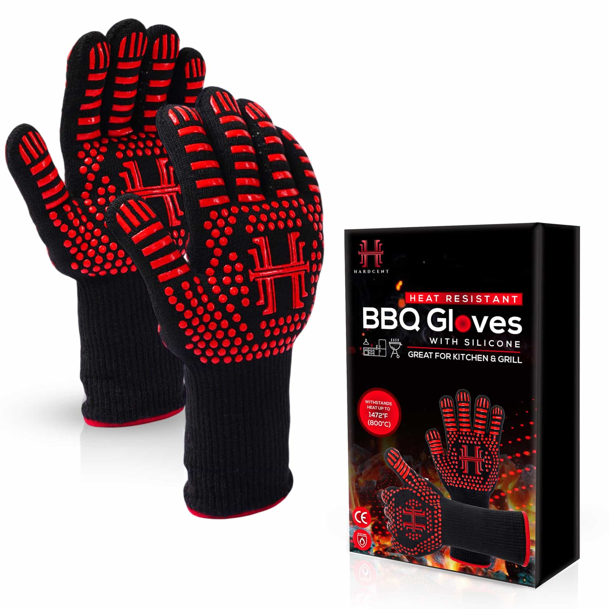 Guantes de BBQ por HARDCENT - Guantes Resistentes al Calor