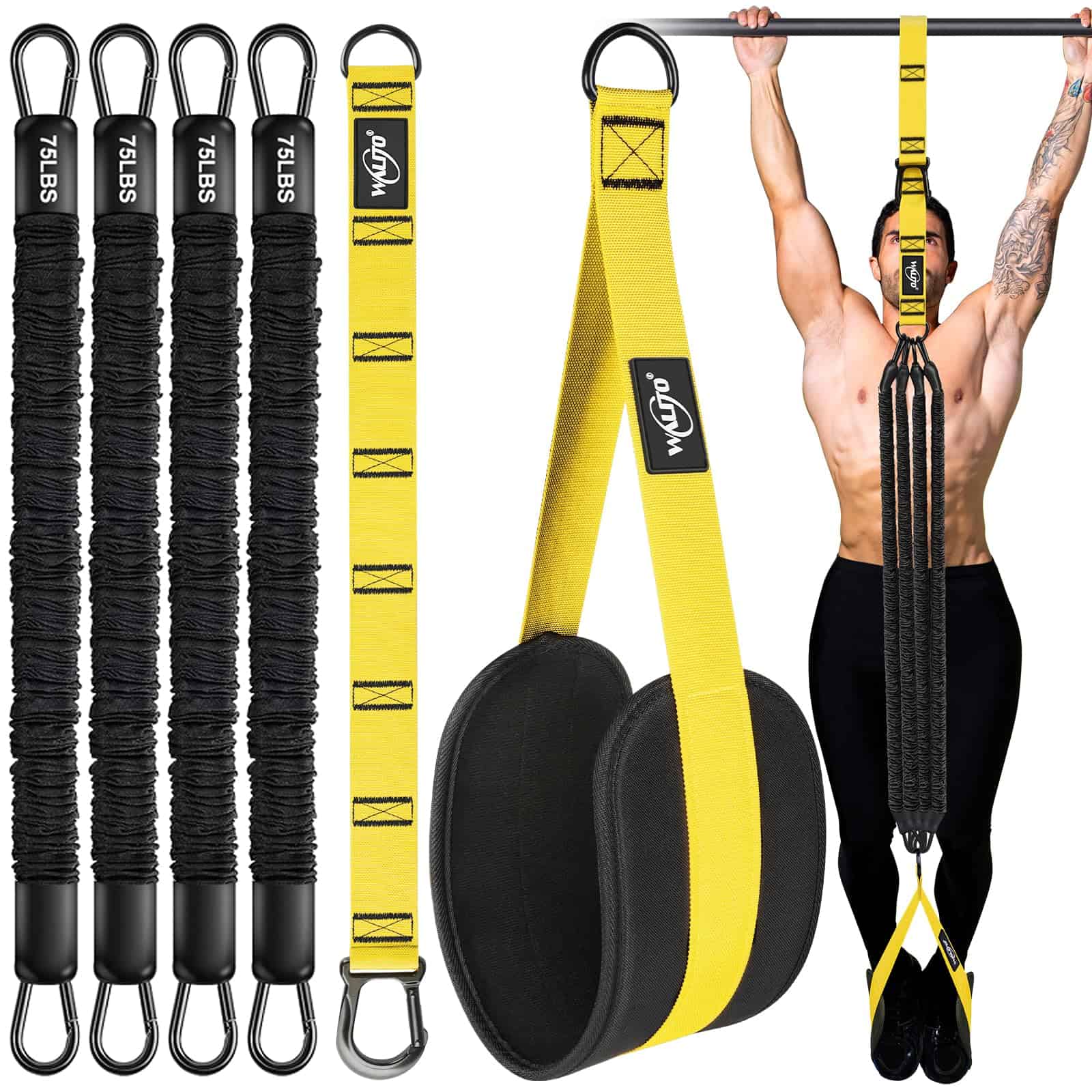 Bandas de asistencia para Pull Up 300lbs, -Amarillo