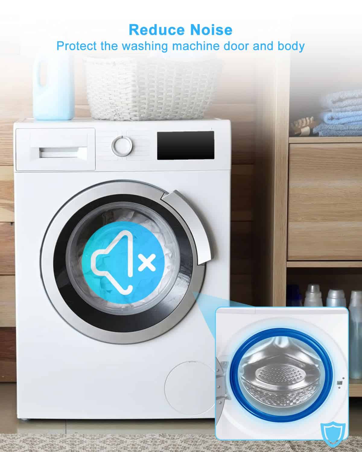 Sello de Goma para Puerta de Lavadora HUQUZN Compatible con - Imagen 6