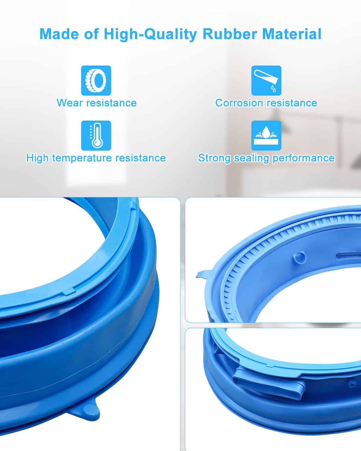 Sello de Goma para Puerta de Lavadora HUQUZN Compatible con - Imagen 3