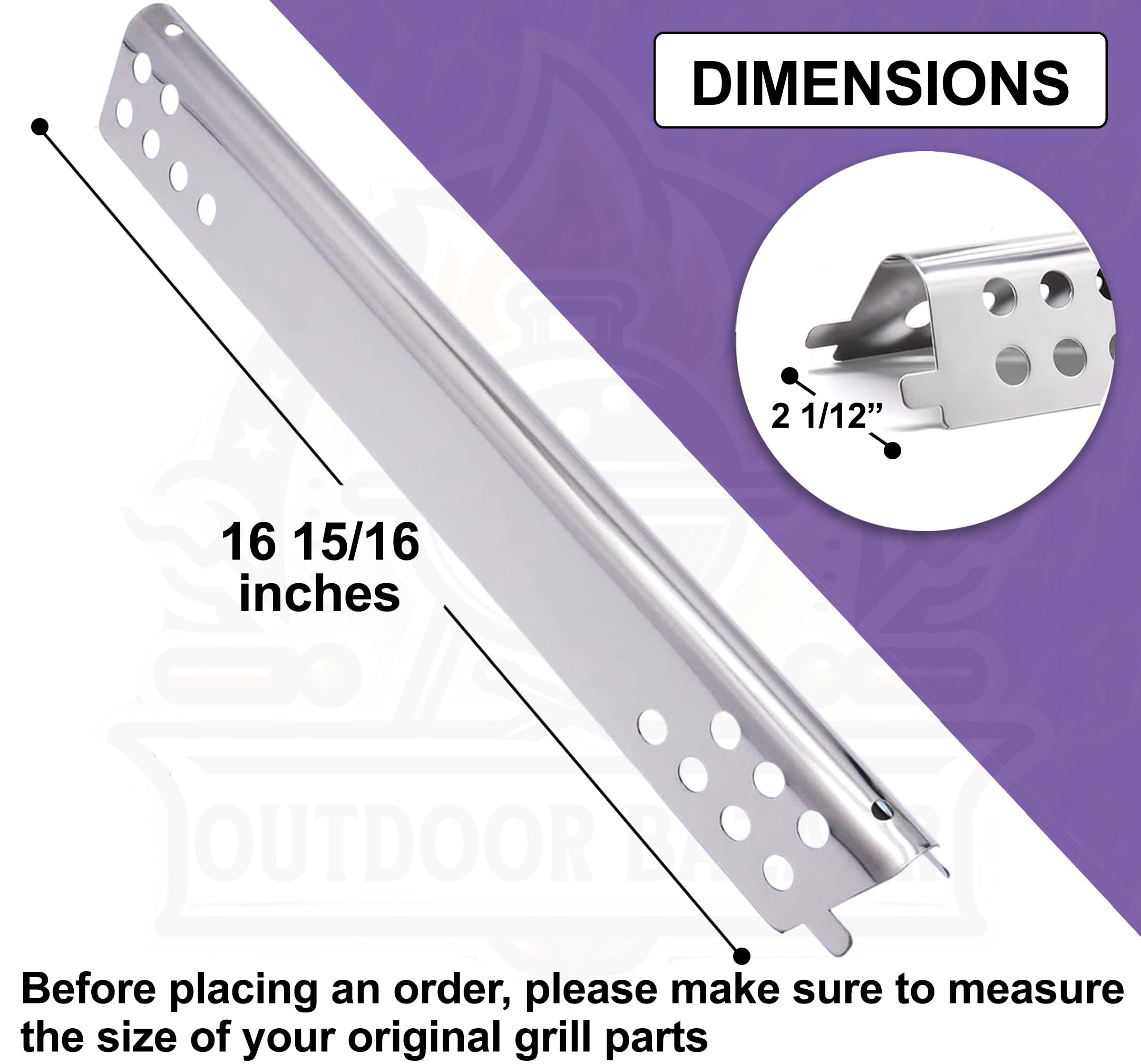 4-Pack, 17 pulgadas Toldos de Calor de Repuesto para - Imagen 3