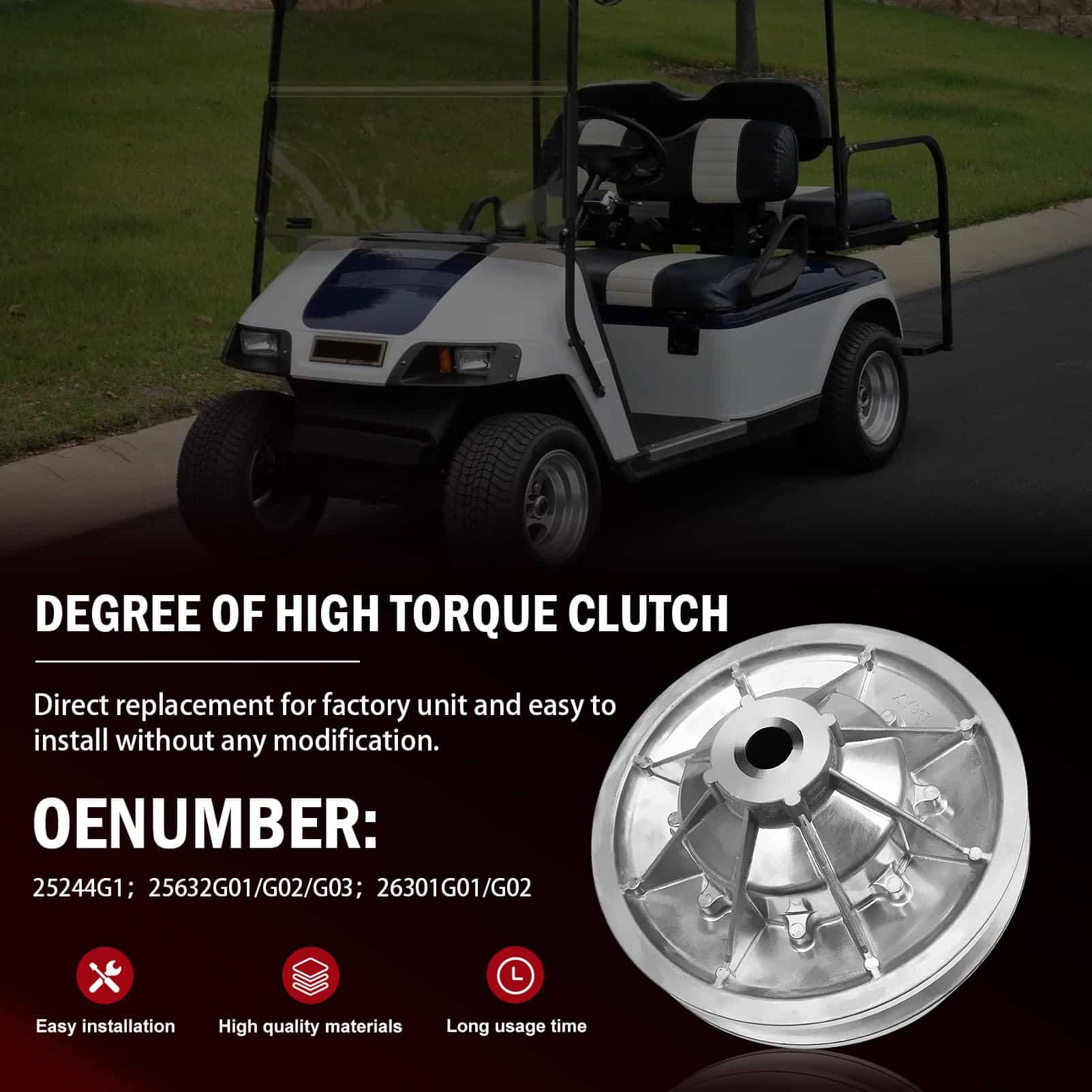 Fraylis 36 Degree Secondary Rear Driven Clutch para Carrito - Imagen 6