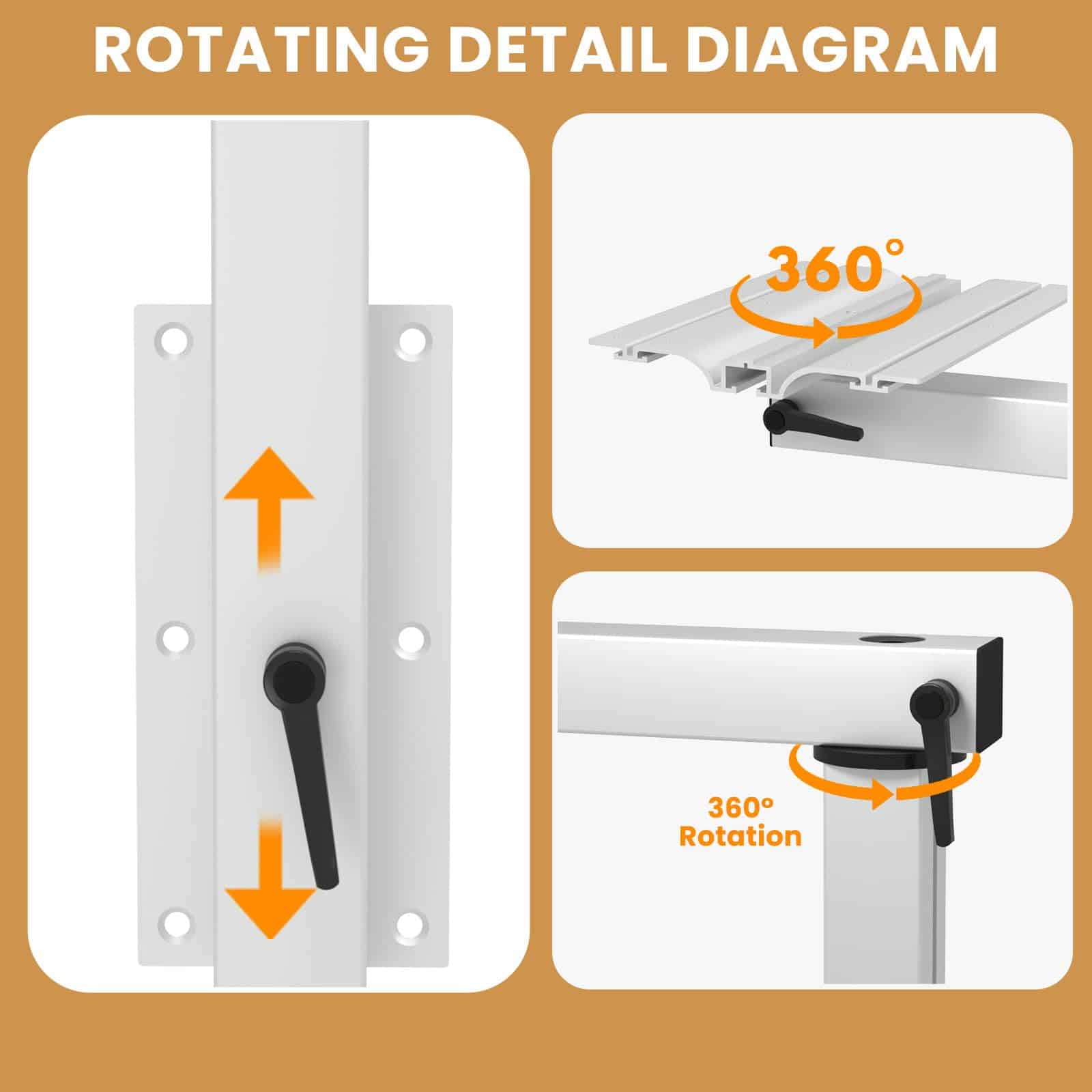 Pata de Mesa Removible para RV, Accesorios para RV, Gira - Imagen 5