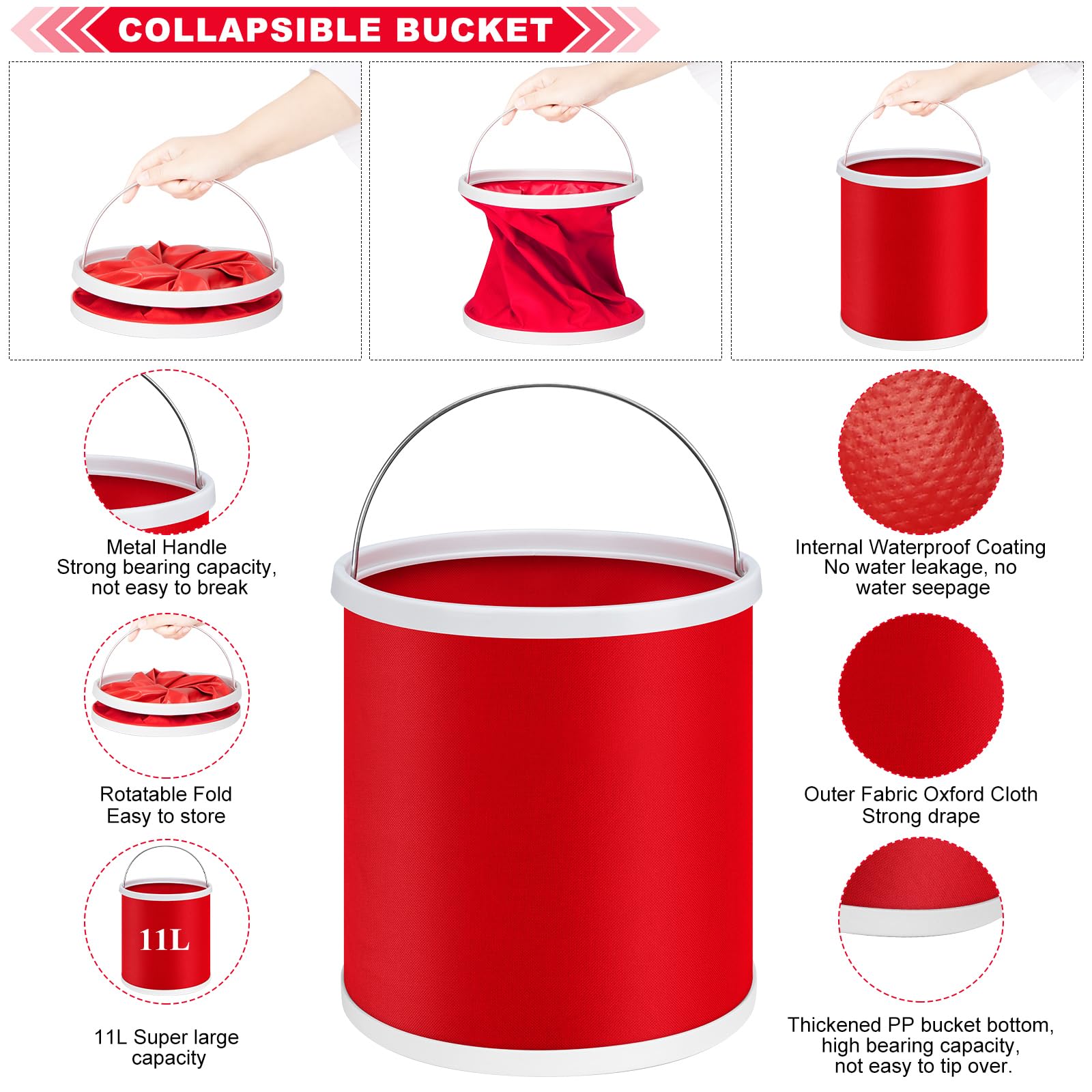 GPUSFAK 47Pcs Juego de Limpieza para Automóvil con - Imagen 5