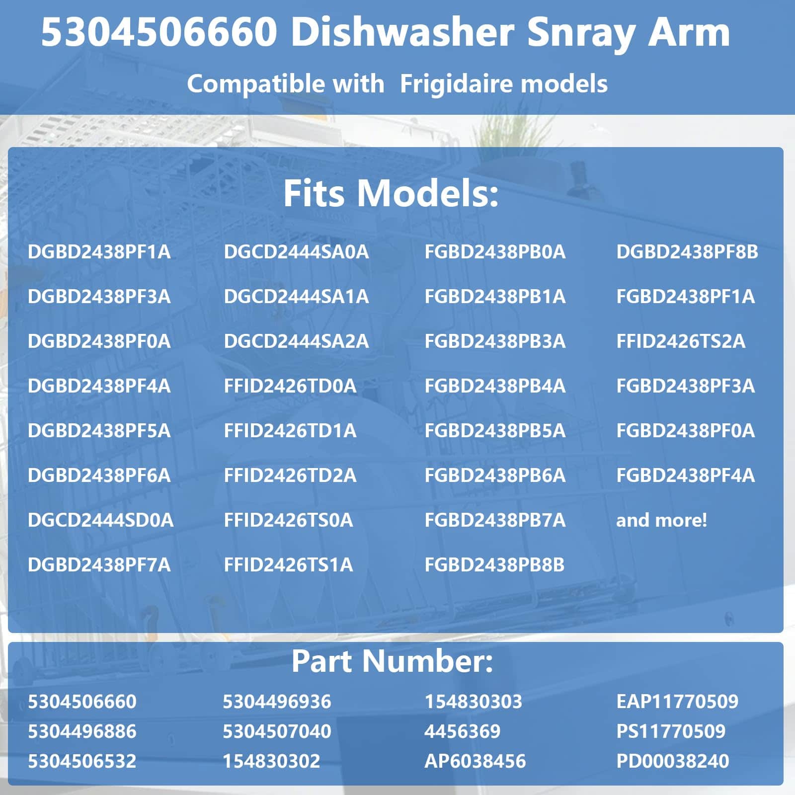 5304506660 Brazo Inferior de Rociado para Lavavajillas - Imagen 7