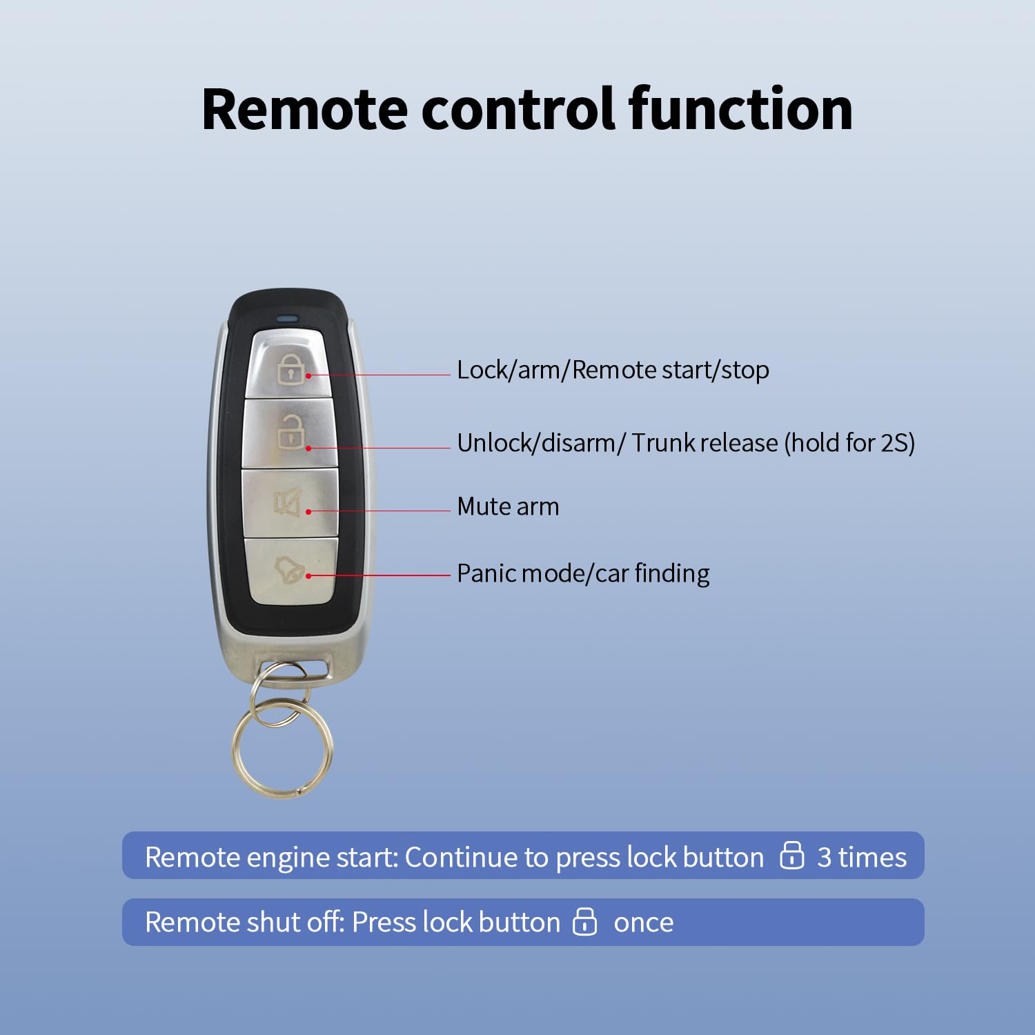 Alarma para automóvil EASYGUARD EC012 con inicio remoto - Imagen 3
