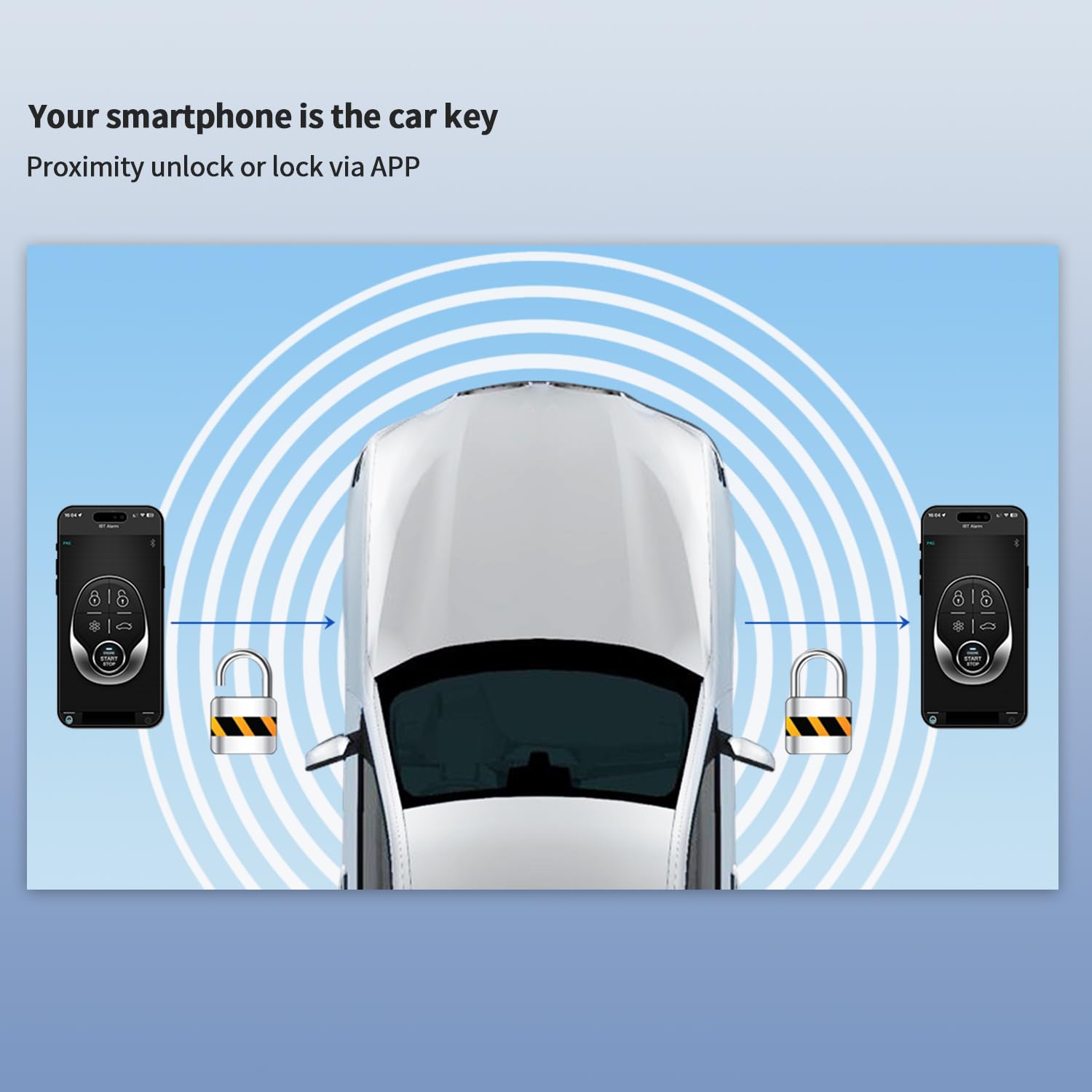 Alarma para automóvil EASYGUARD EC012 con inicio remoto - Imagen 7