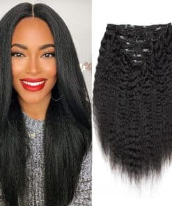 Extensiones de Cabello Clip en Kinky Straight WZVHAIR 100%