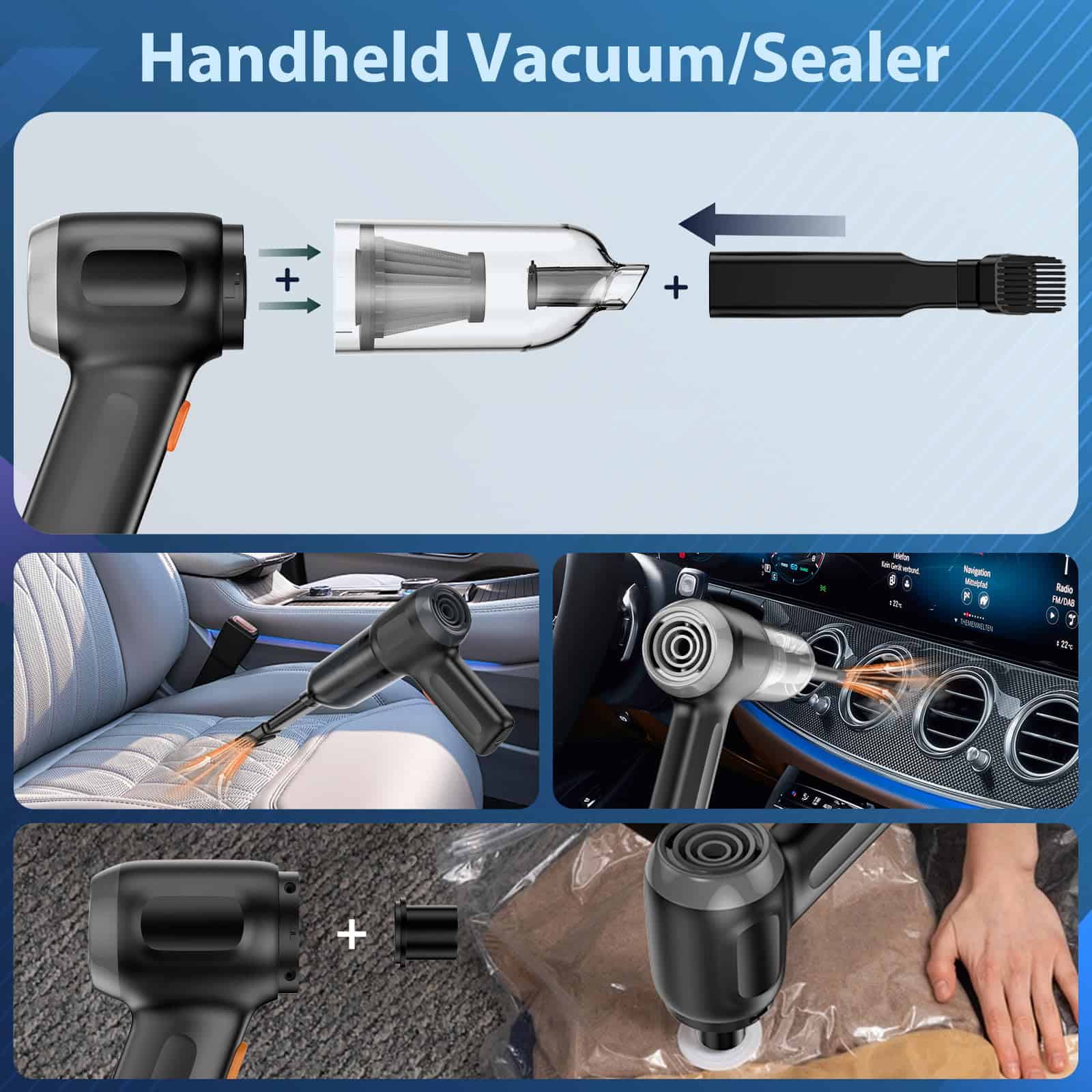 MARLALL Soplador de Aire Comprimido, Soplador Sin Cable & - Imagen 5