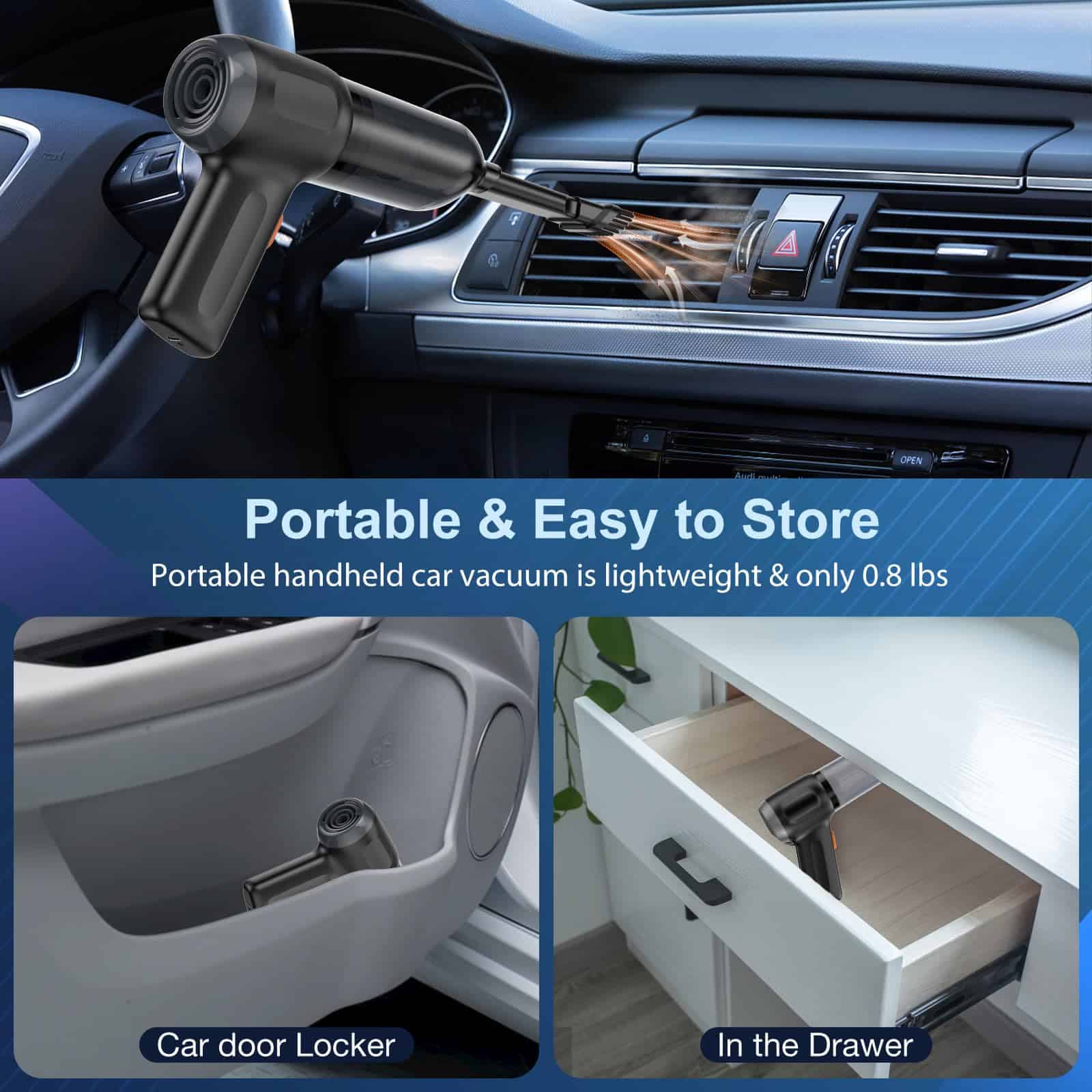 MARLALL Soplador de Aire Comprimido, Soplador Sin Cable & - Imagen 7