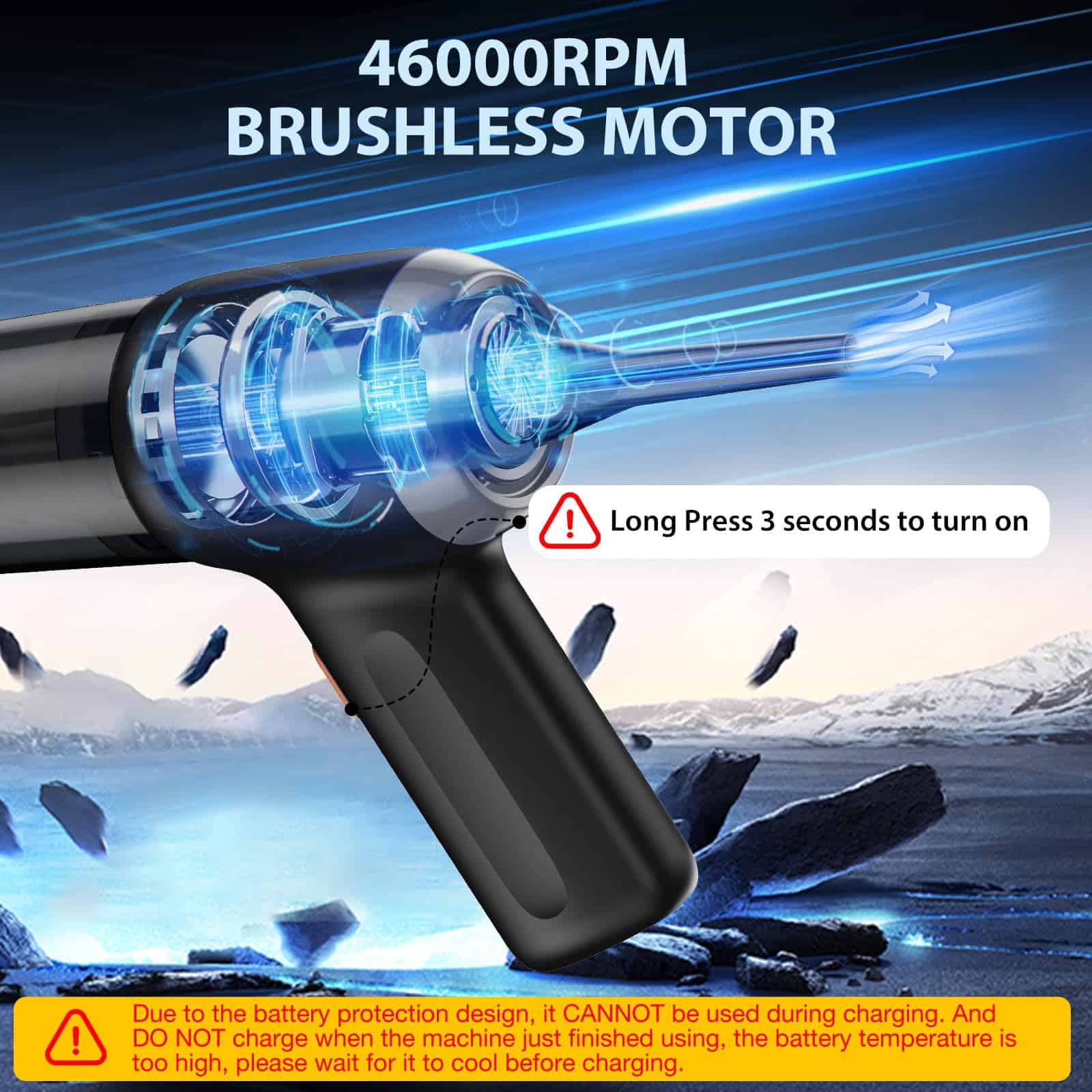 MARLALL Soplador de Aire Comprimido, Soplador Sin Cable & - Imagen 3