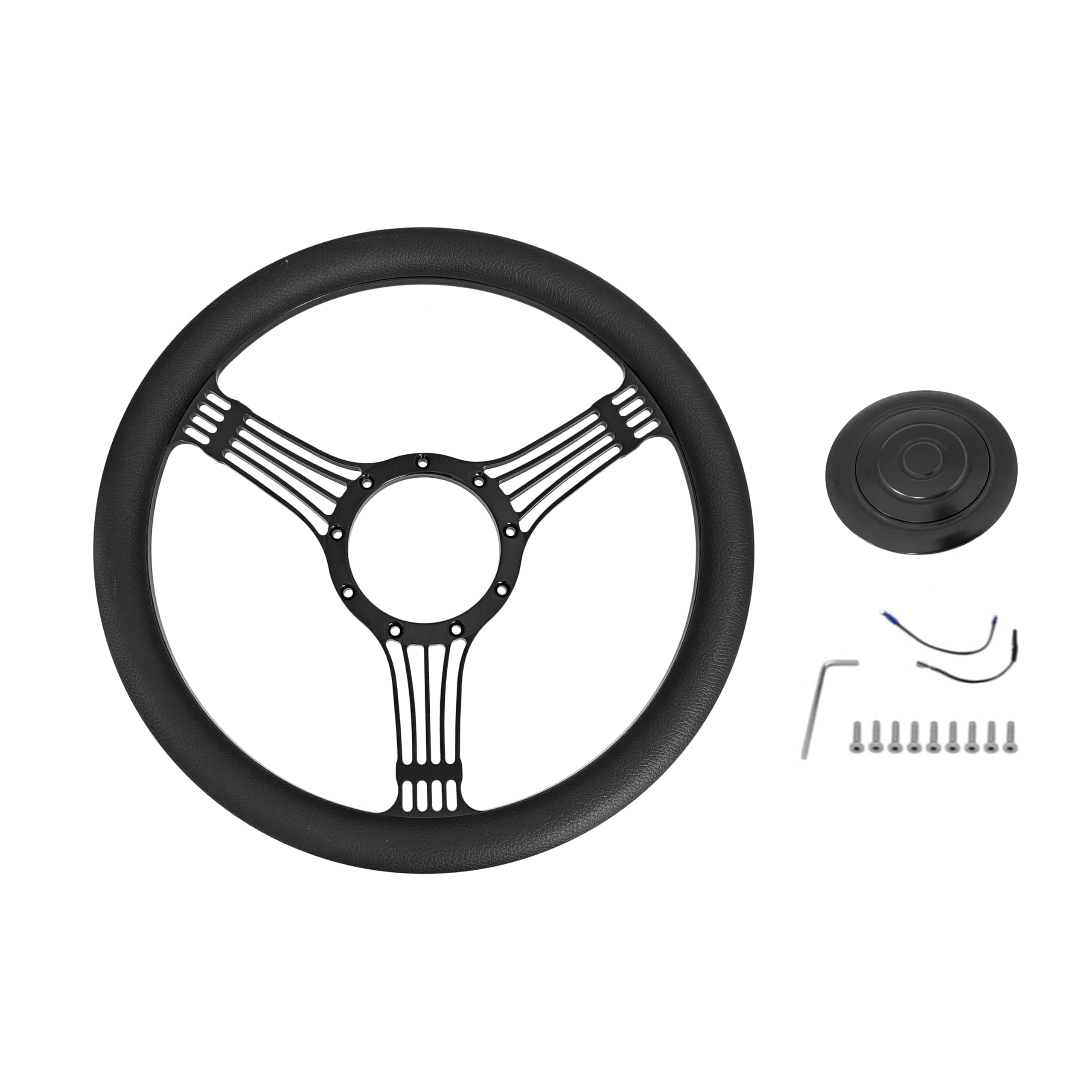 Volante clásico X-AVION 14" Billet negro para autos GM con - Imagen 3