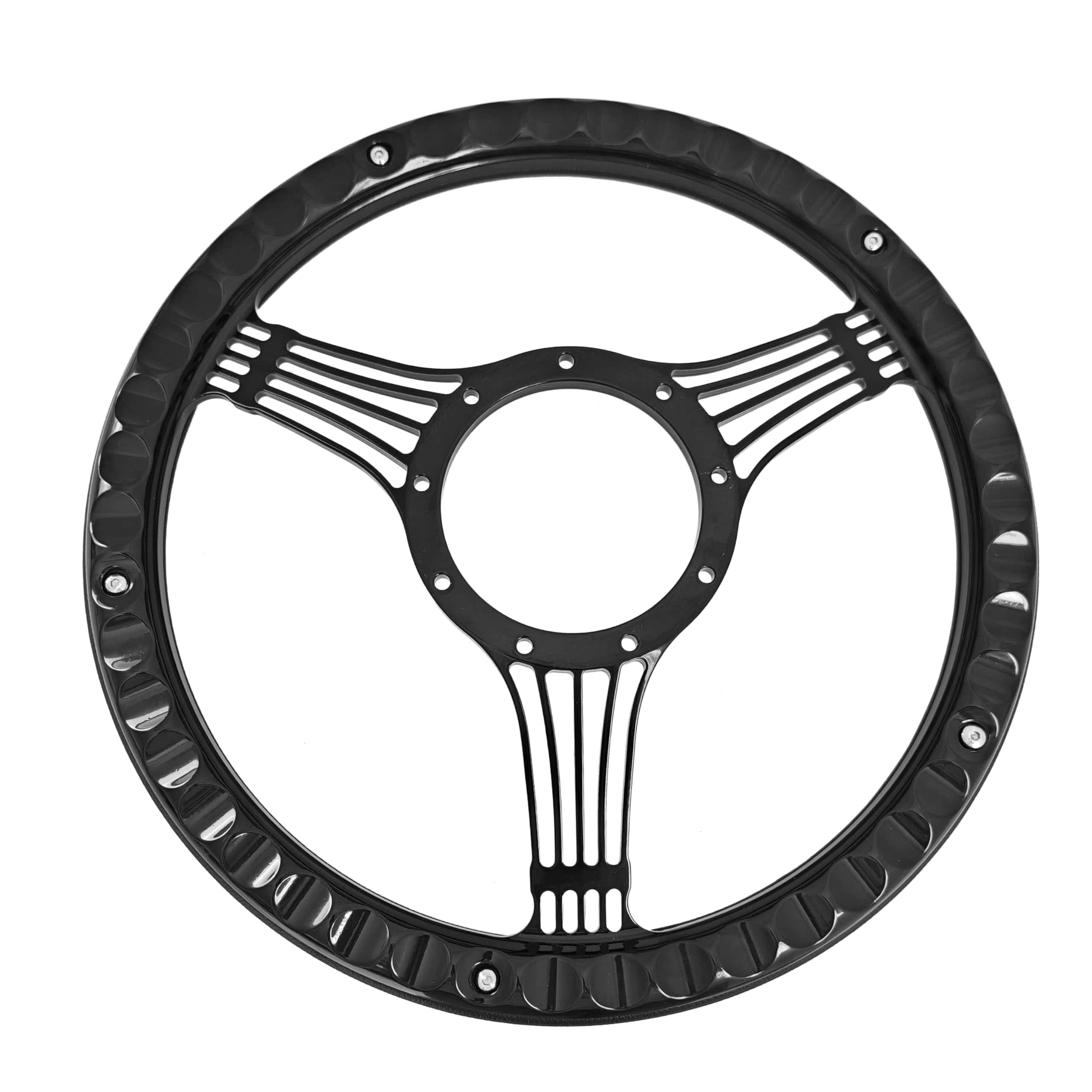 Volante clásico X-AVION 14" Billet negro para autos GM con - Imagen 5