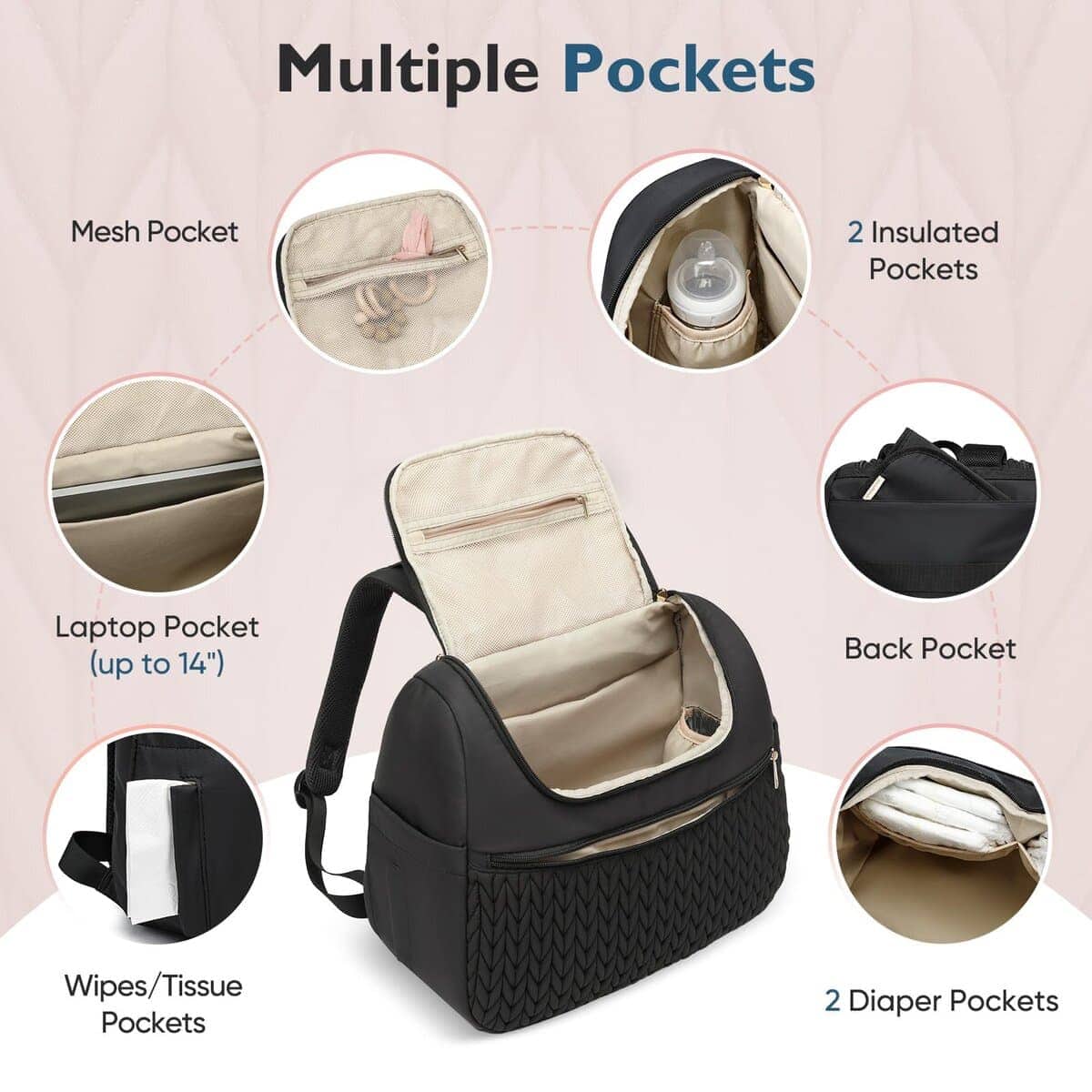 Mochila pequeña Qualyphant para pañales, mini bolsa de - Imagen 5