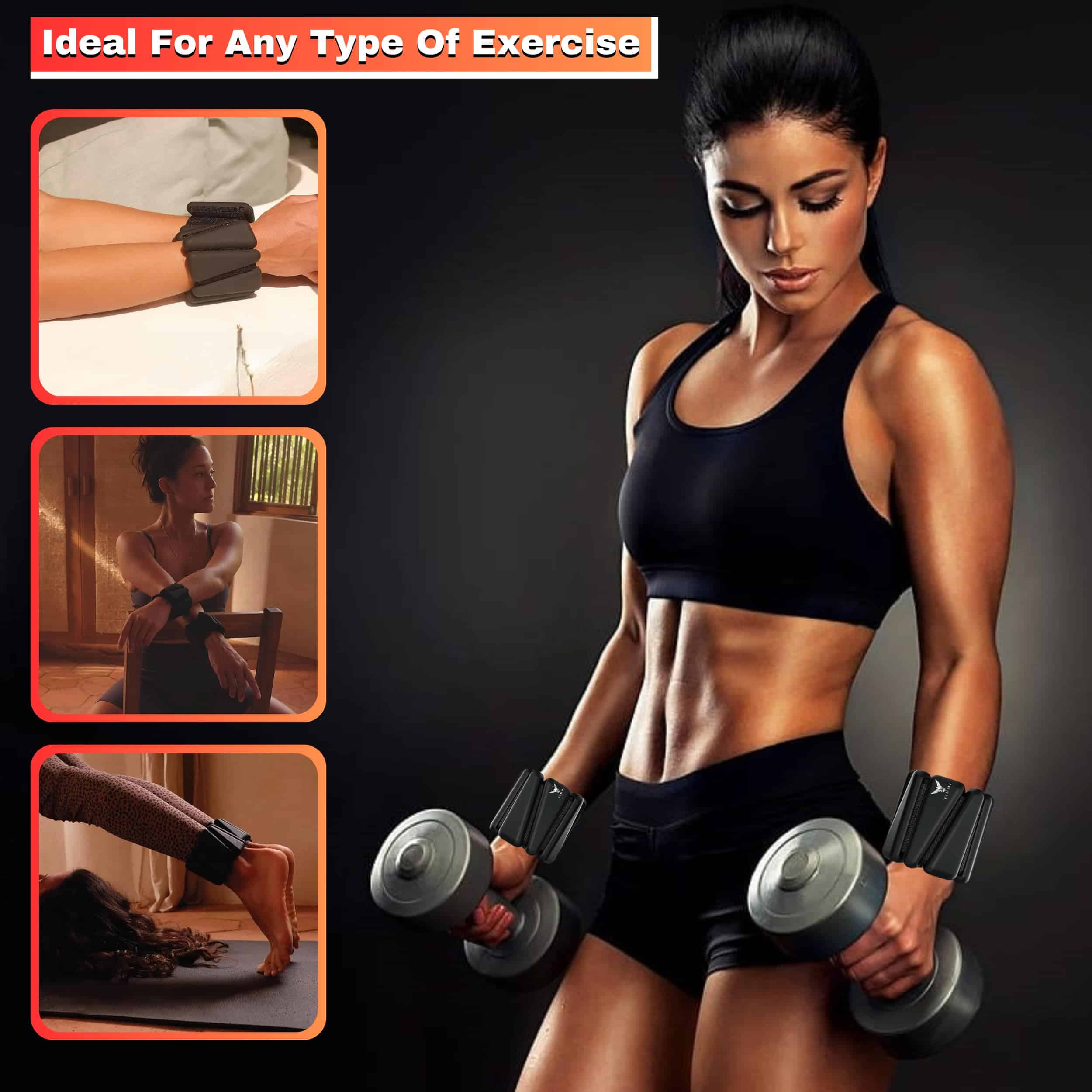 Pesas de Muñeca y Tobillo F I M M I para Mujeres y Hombres, - Imagen 4