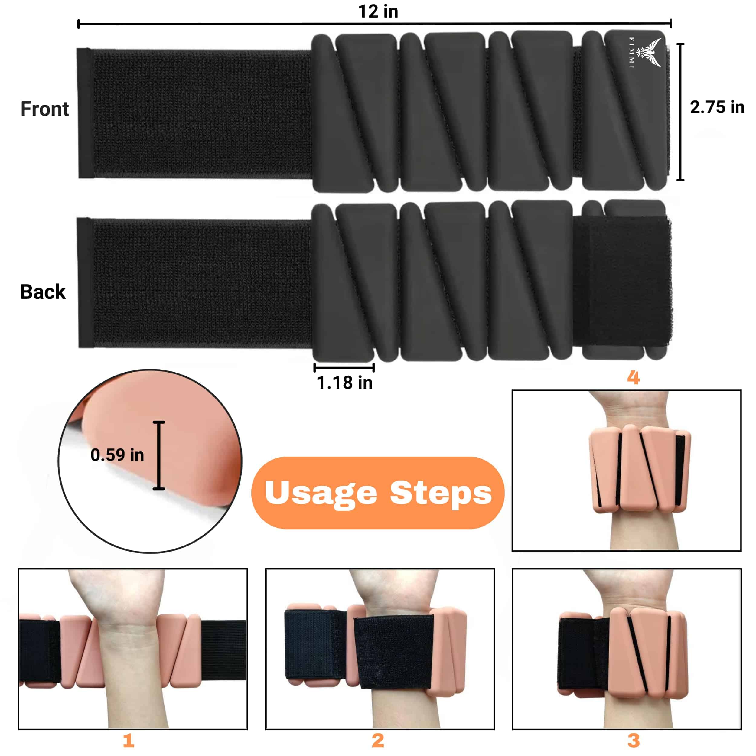 Pesas de Muñeca y Tobillo F I M M I para Mujeres y Hombres, - Imagen 7