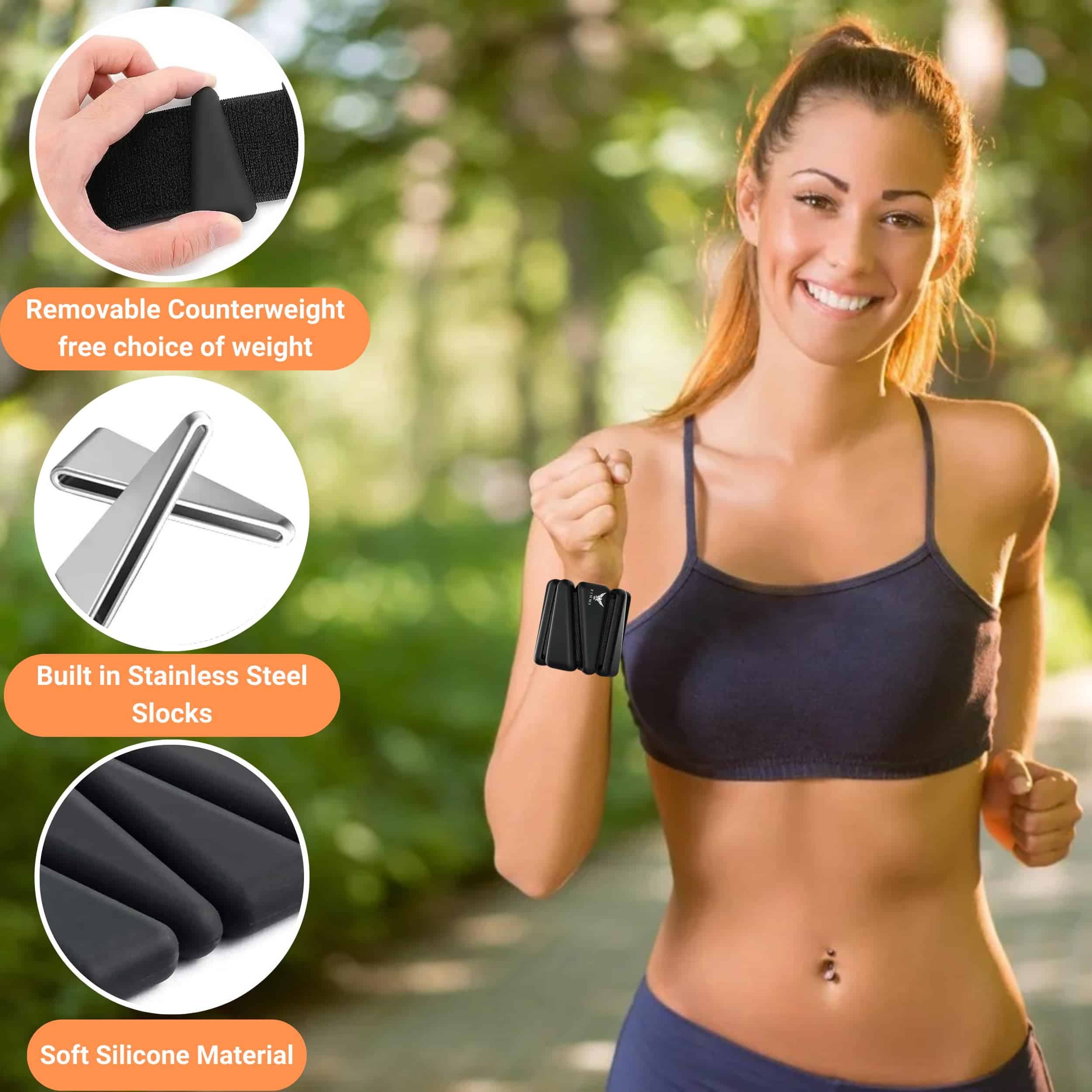 Pesas de Muñeca y Tobillo F I M M I para Mujeres y Hombres, - Imagen 3