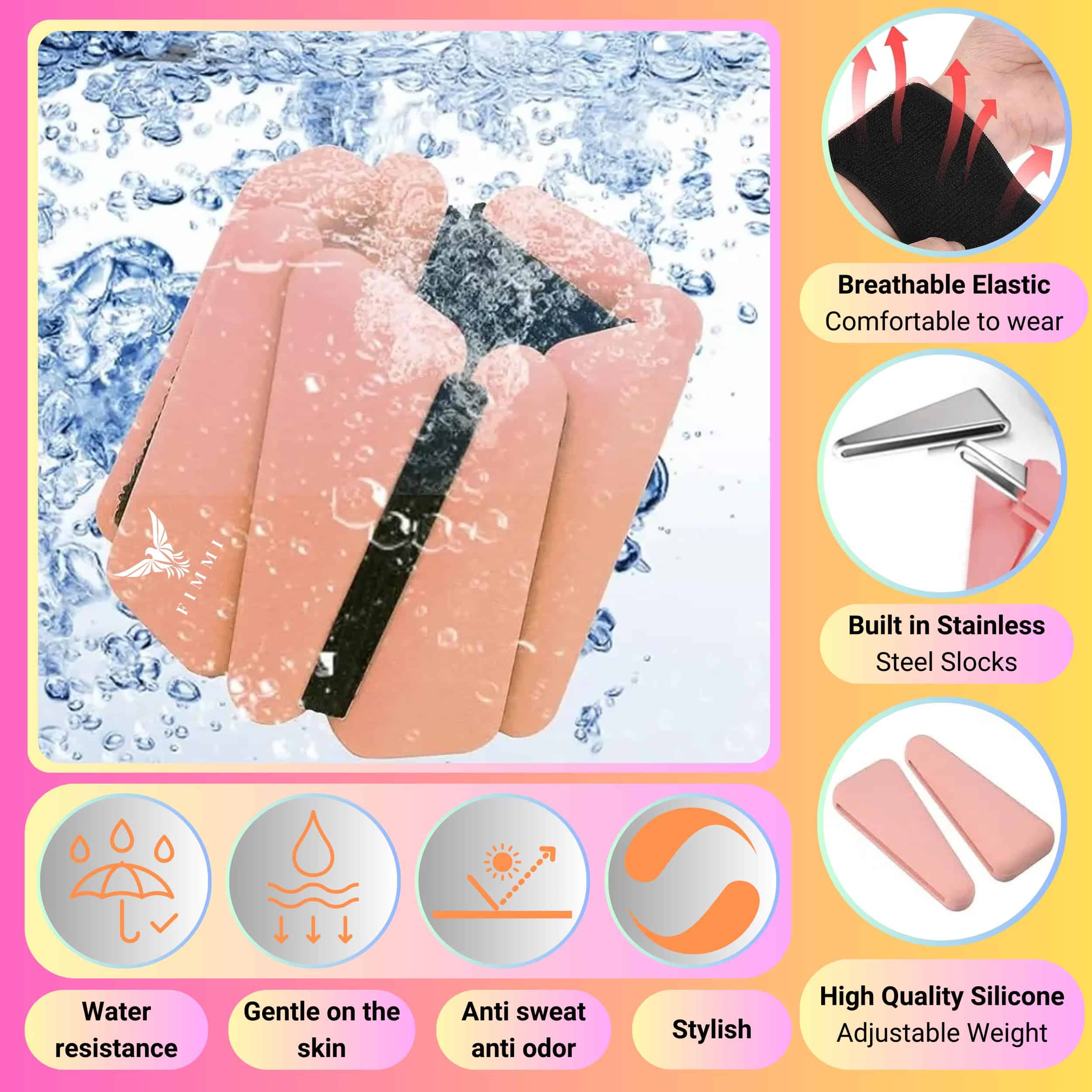 Pesas de Muñeca y Tobillo F I M M I para Mujeres Hombres, - Imagen 5