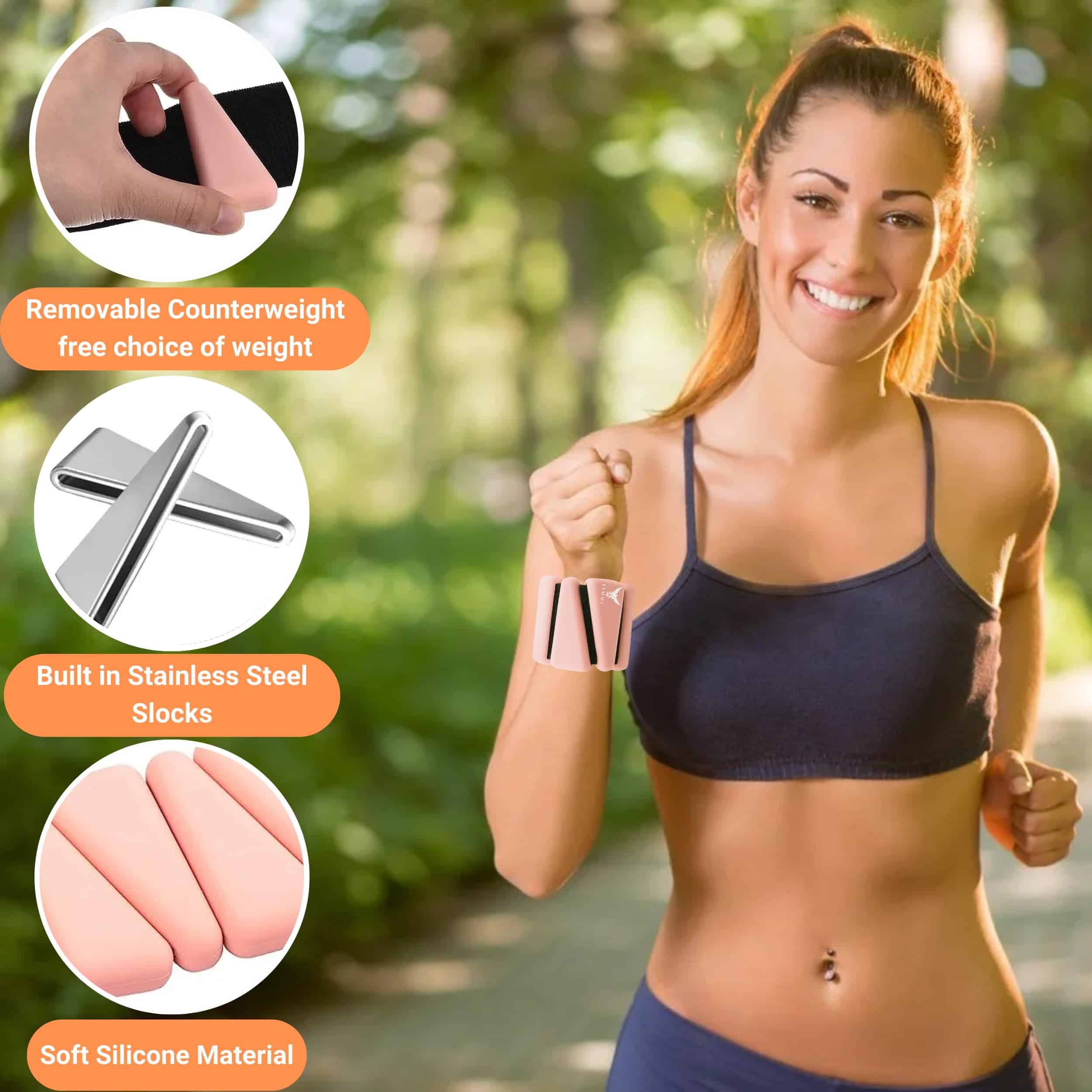 Pesas de Muñeca y Tobillo F I M M I para Mujeres Hombres, - Imagen 3