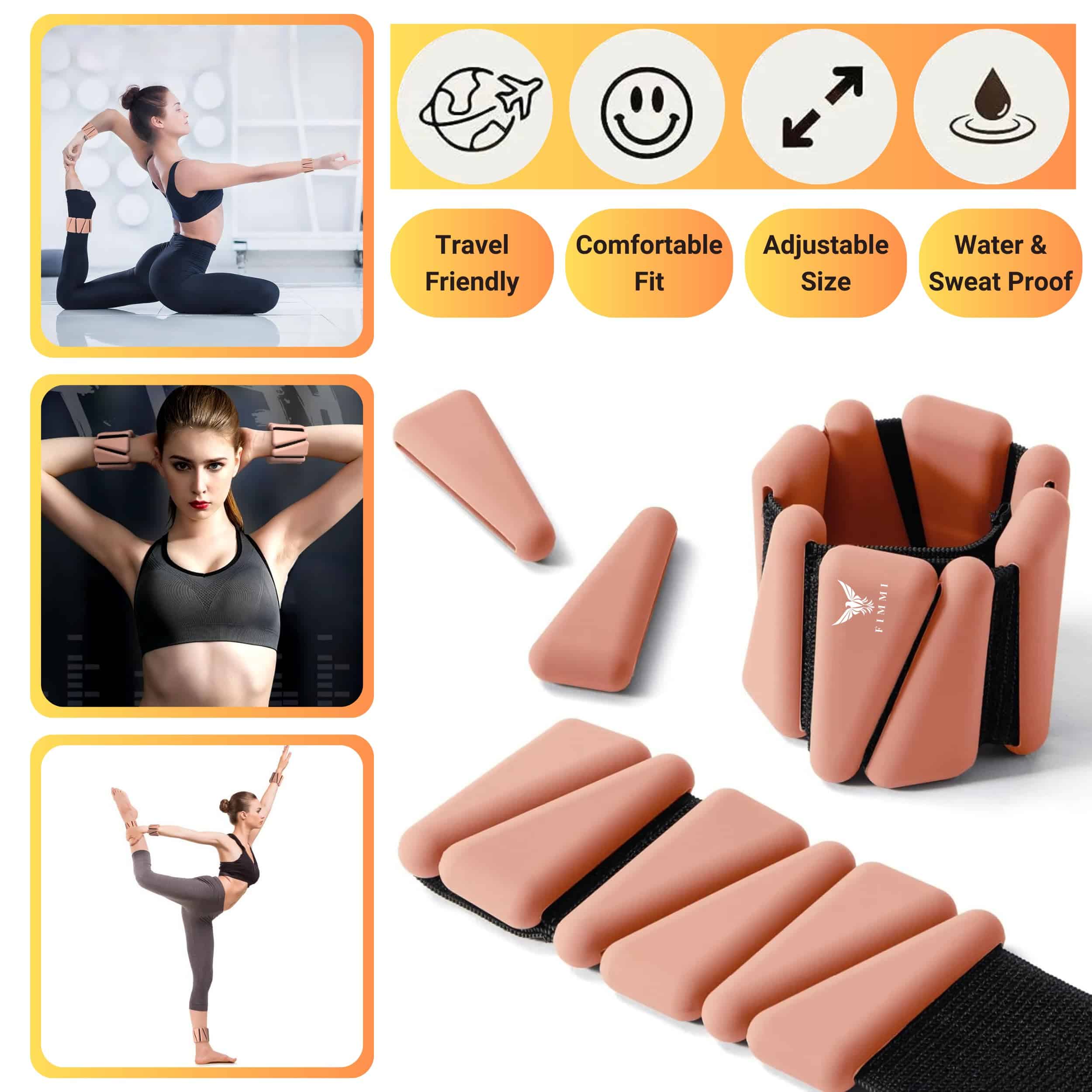 Pesas de Muñeca y Tobillo F I M M I para Mujeres Hombres, - Imagen 10