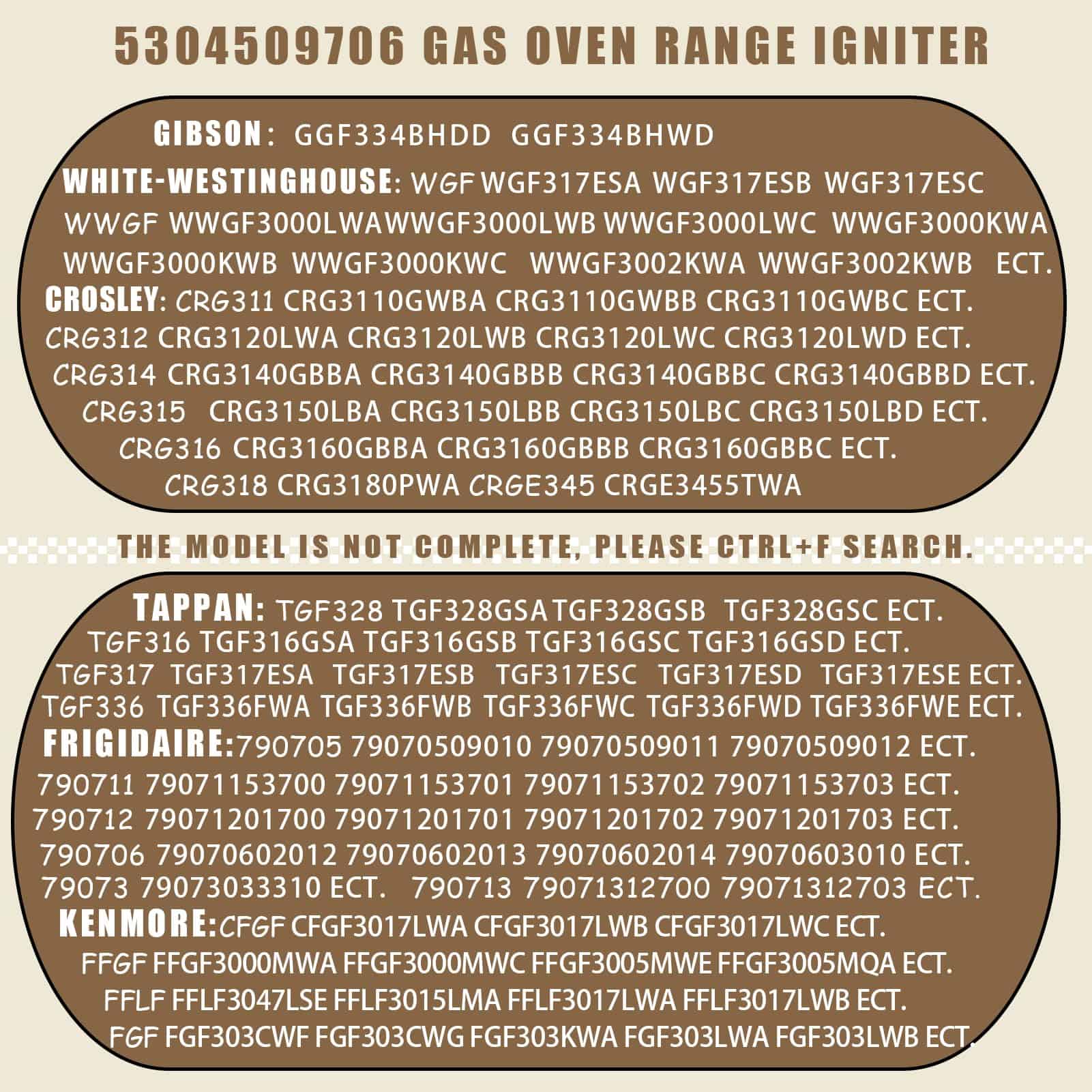 2025 Mejorado 5304509706 316489402 Encendedor de Horno de - Imagen 5