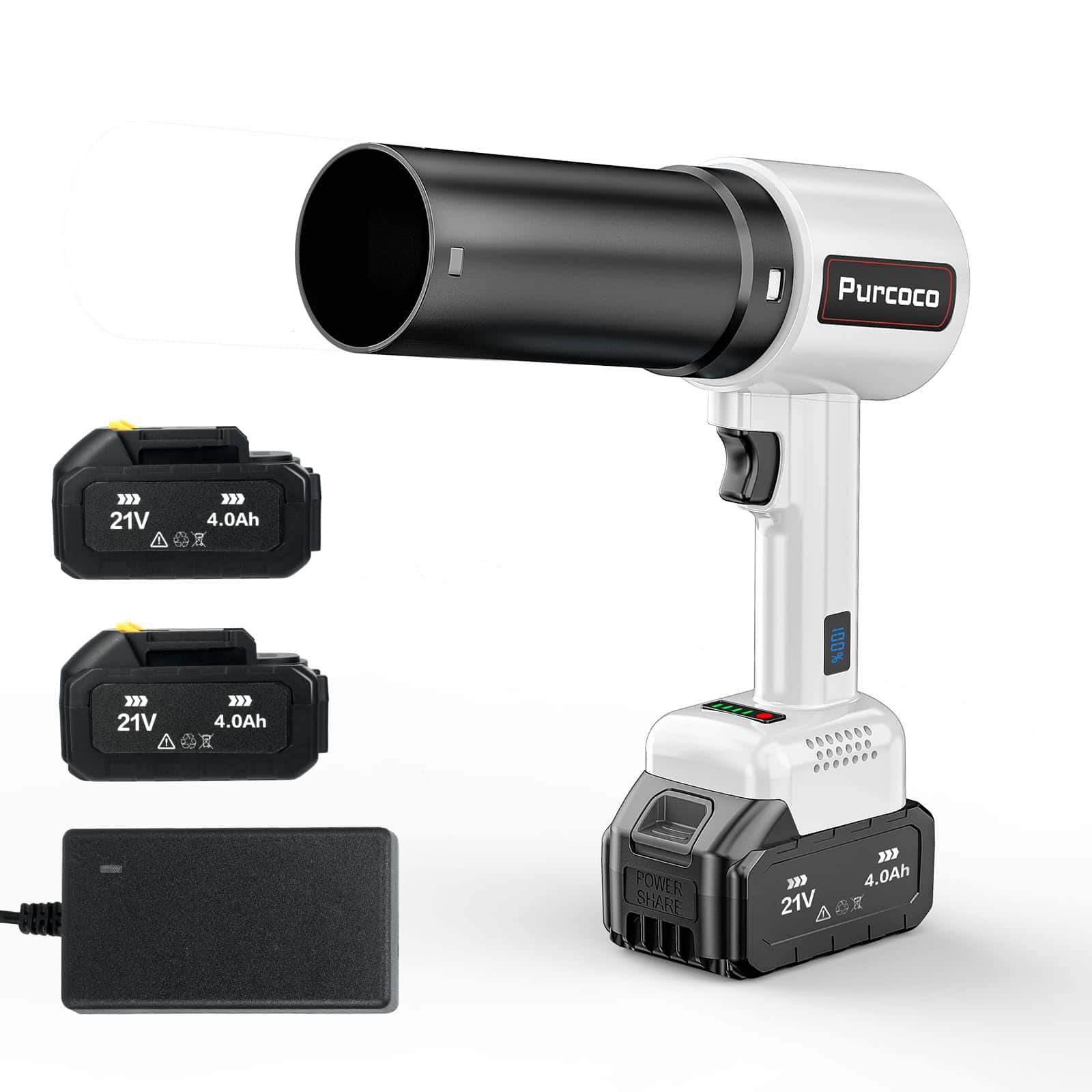 Soplador de hojas sin cable Turbo Jet Blower con velocidad