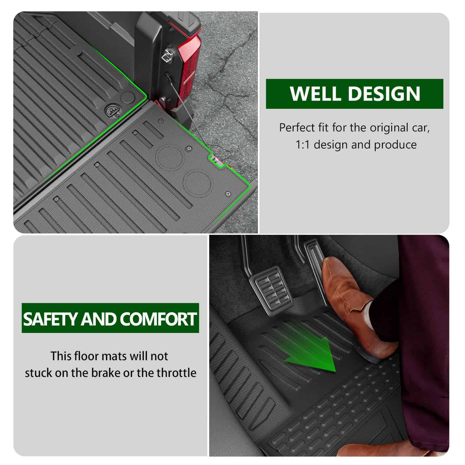 Tapete de Cama de 6FT Compatible con 2024 2025 Toyota - Imagen 6