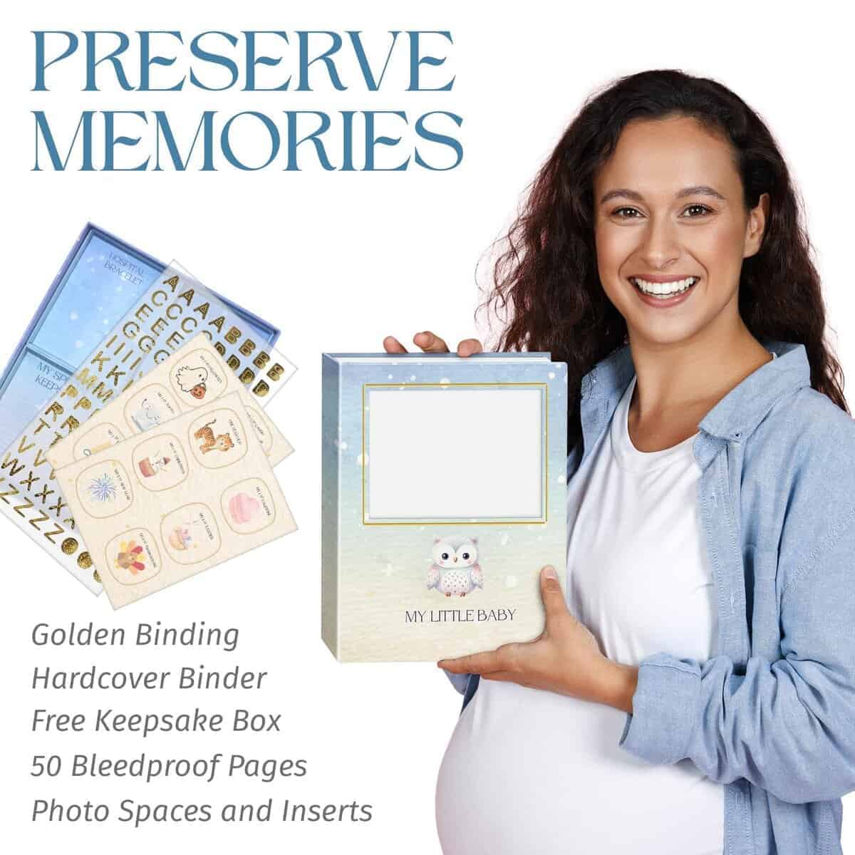 Libro de Recuerdos de Bebé Caja de Recuerdos para Niña o - Imagen 8