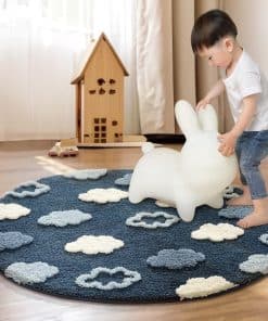 Tapete de Juego Infantil Poowe Alfombra Redonda Educativa