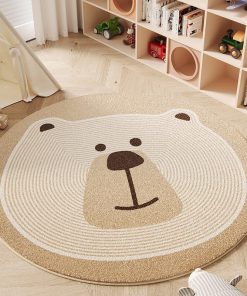 Tapete Redondo para Niños Poowe Alfombra de Juego para