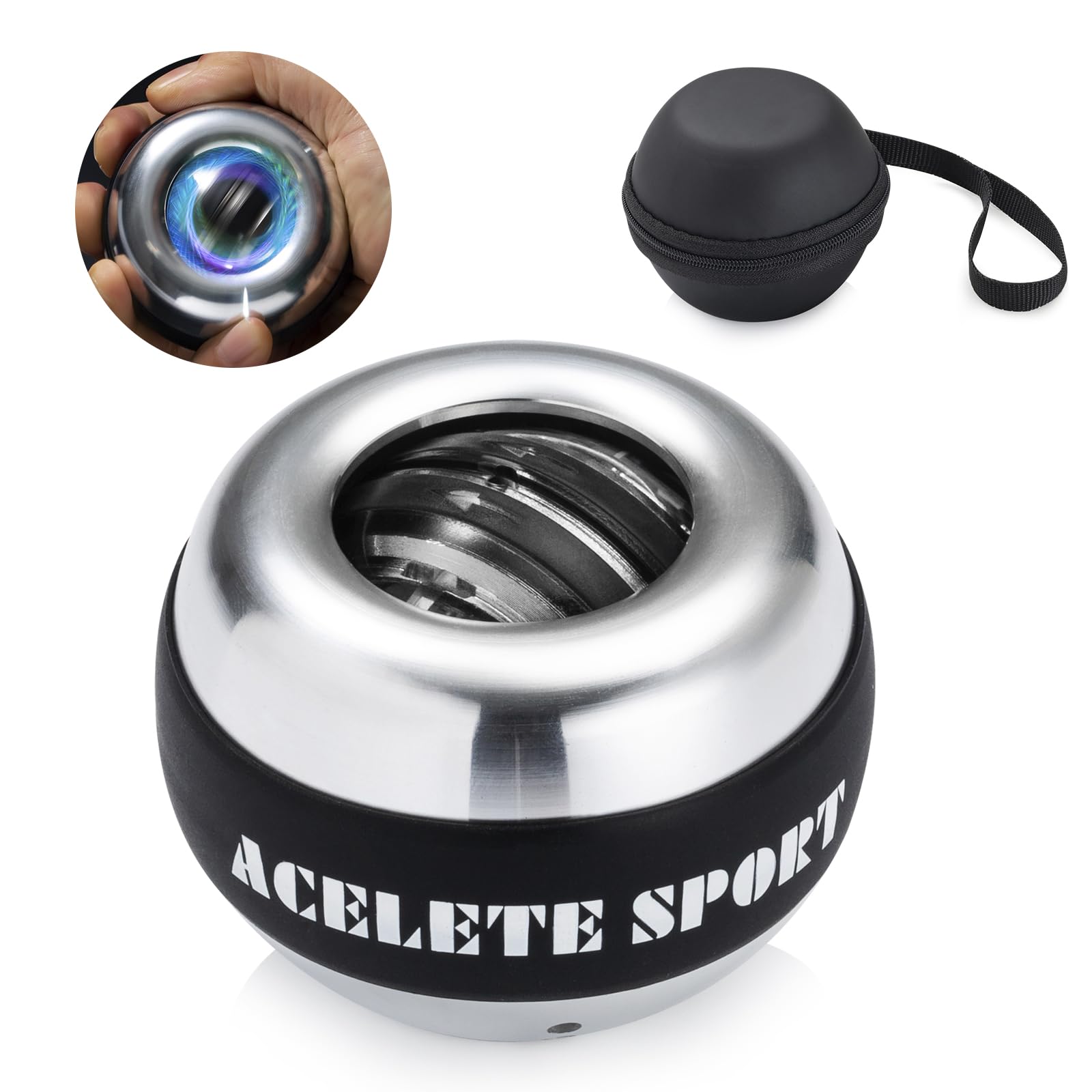 ACELETE Gyro Ball Wrist Exerciser Auto-Start Wrist Trainer