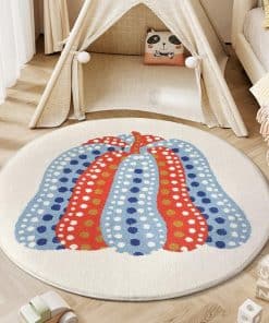 Tapete de juegos para niños Poowe Alfombra redonda