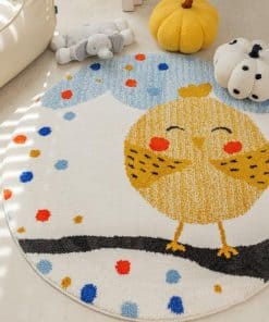 Tapete Redondo para Niños Poowe Alfombra Educativa de