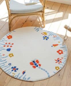 Tapete de Juego para Niños Poowe Alfombra Redonda Educativa