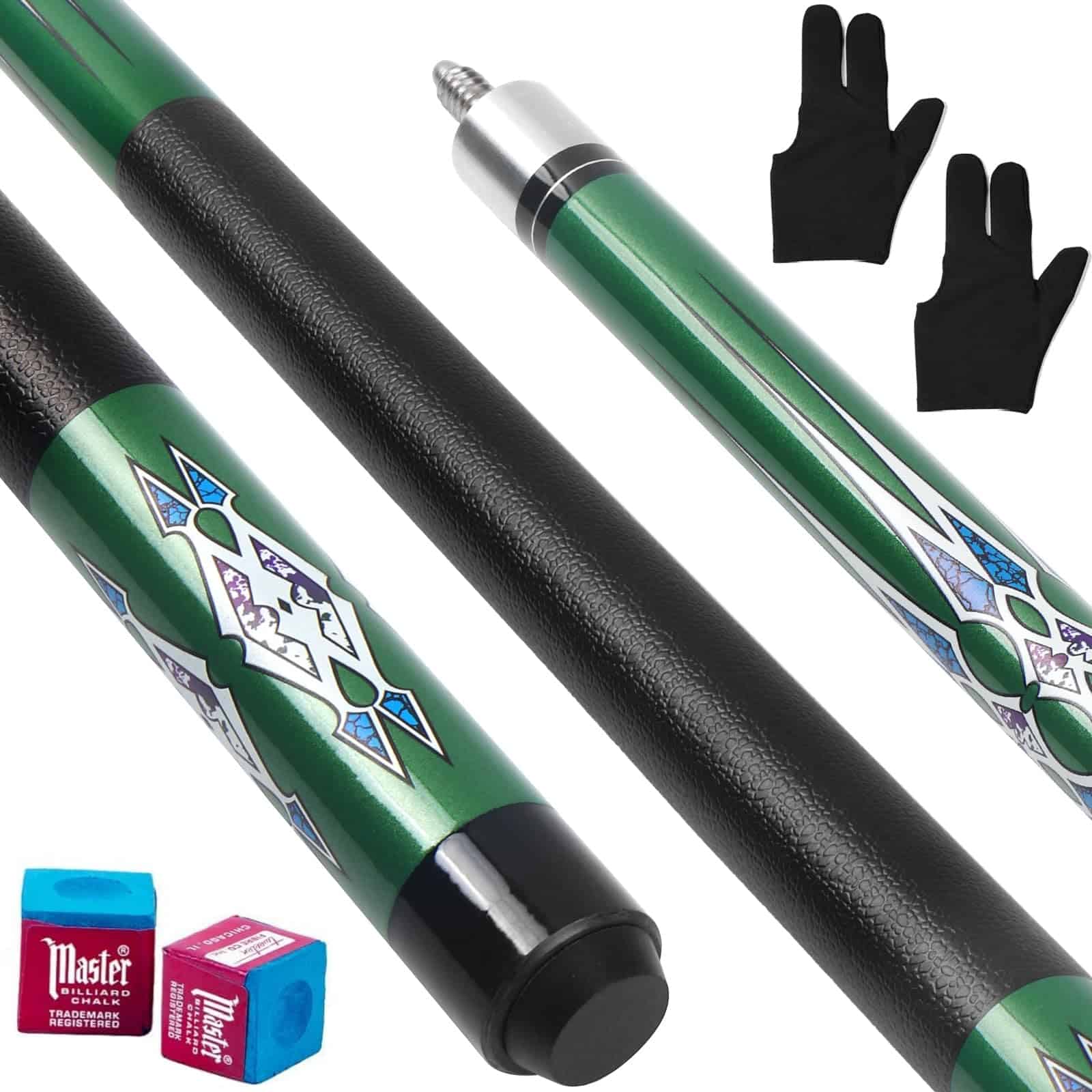 Juego de 5 palos de billar Kmise, palo de billar de 58" 18