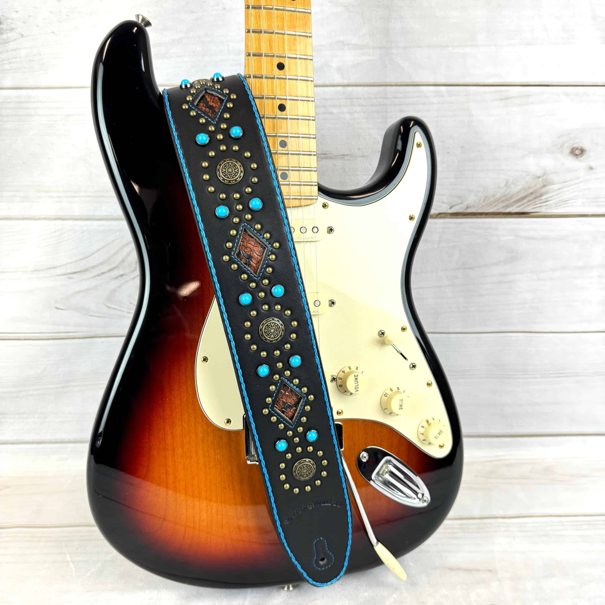 Correa de Guitarra Walker And Williams GTR-20-BLU Turquesa - Imagen 5