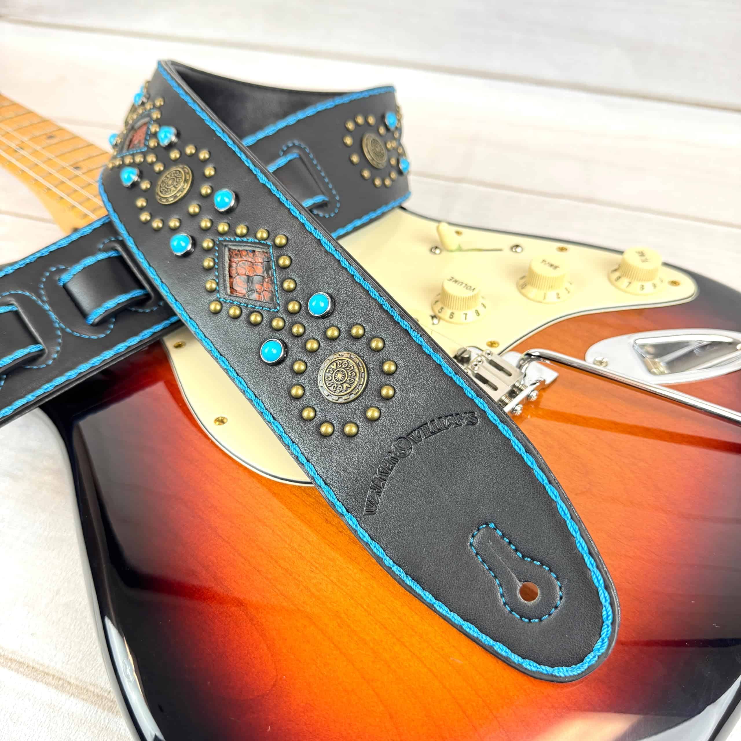 Correa de Guitarra Walker And Williams GTR-20-BLU Turquesa - Imagen 4