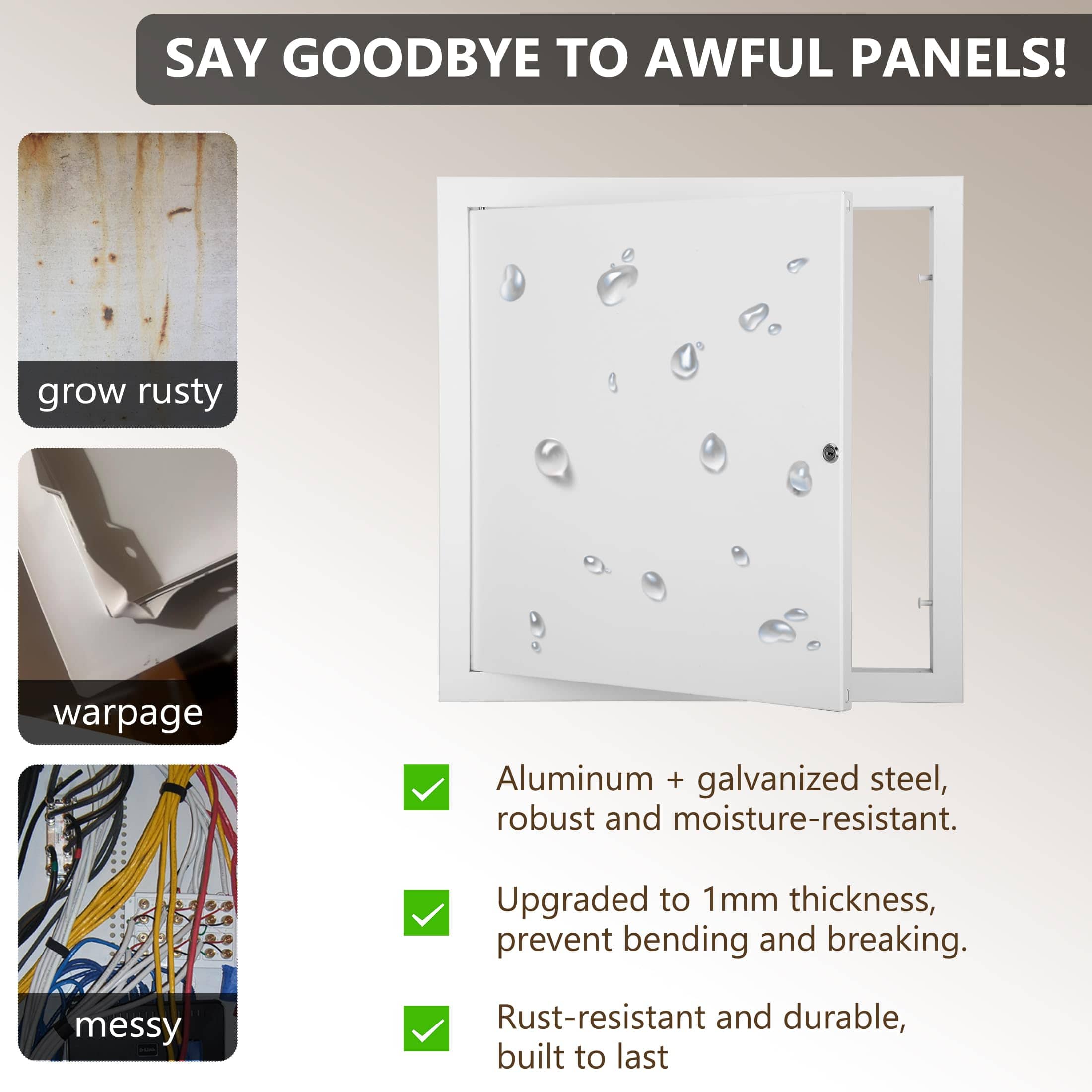 Panel de Acceso Grueso de 1 mm de 24 x 24 para Tablaroca, - Imagen 4