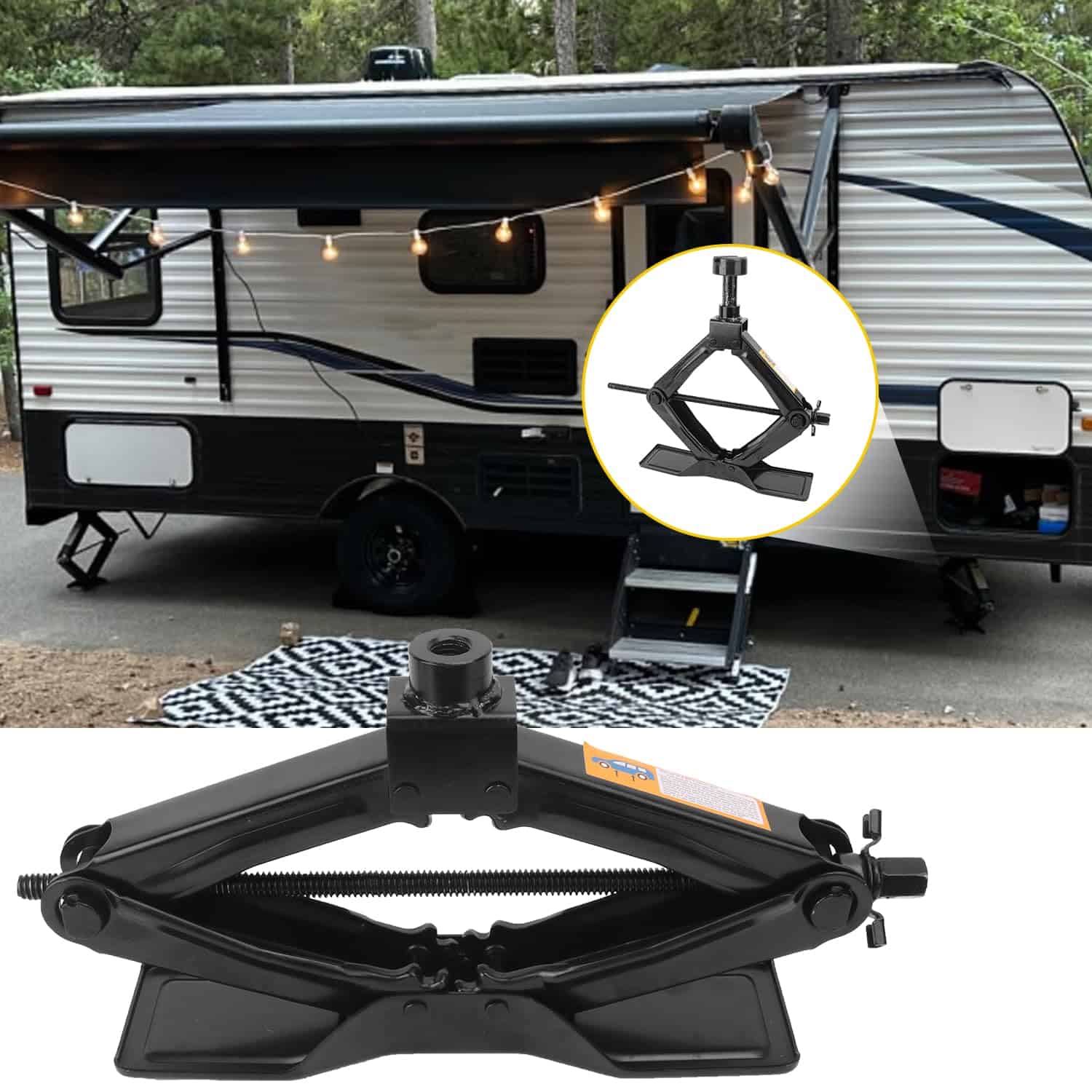 Gato de Tijera Negro Biugaaufai para Coche - Capacidad de - Imagen 8