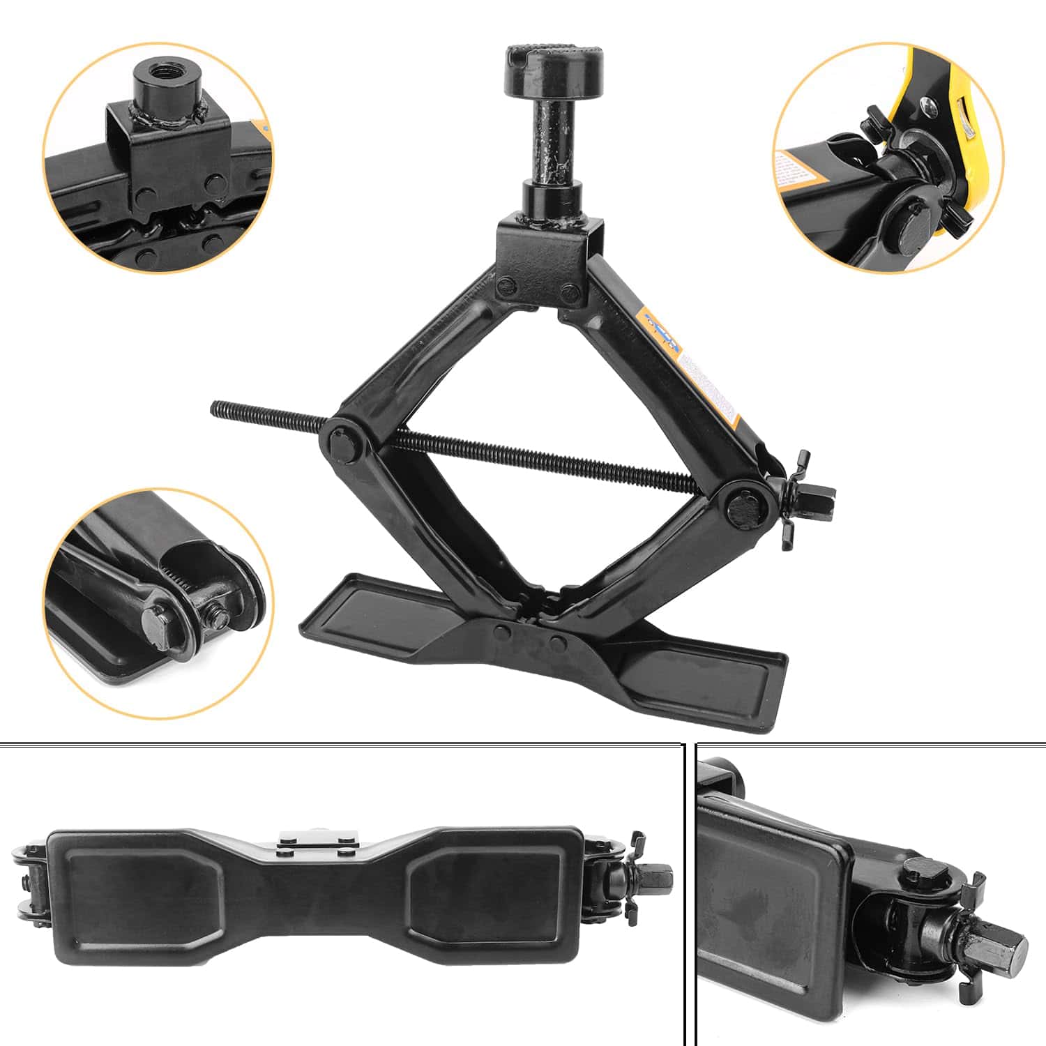 Gato de Tijera Negro Biugaaufai para Coche - Capacidad de - Imagen 4